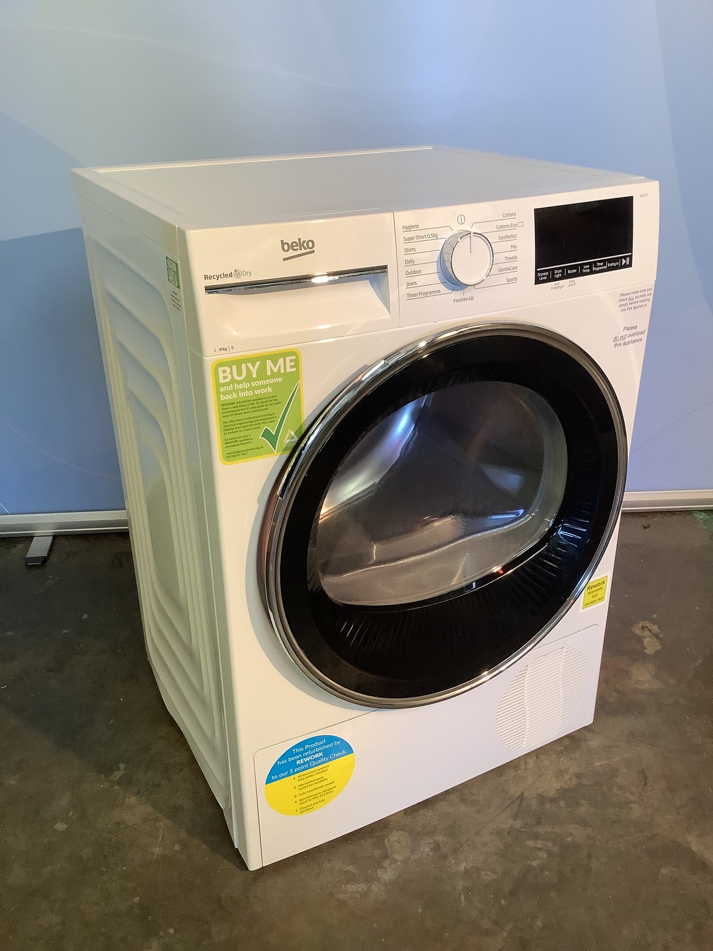 Beko 9kg Tumble Dryer B3T4911DW L48143