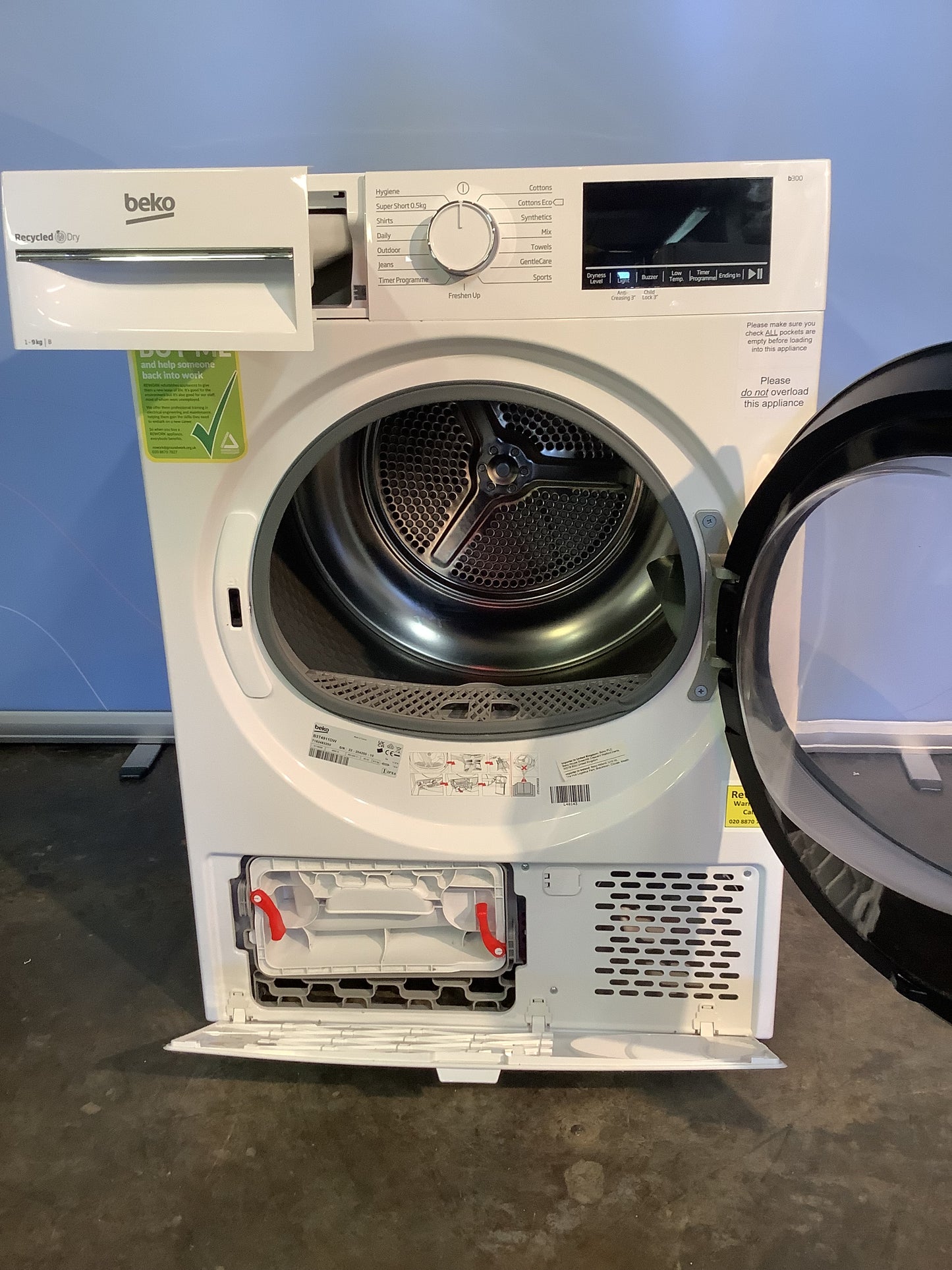 Beko 9kg Tumble Dryer B3T4911DW L48143