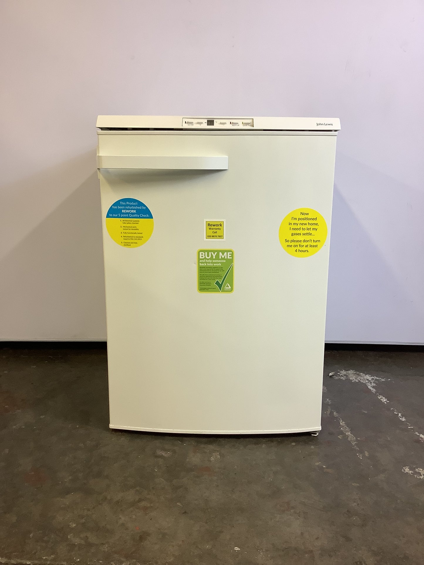 John Lewis Undercounter Freezer JLW6010 L49314