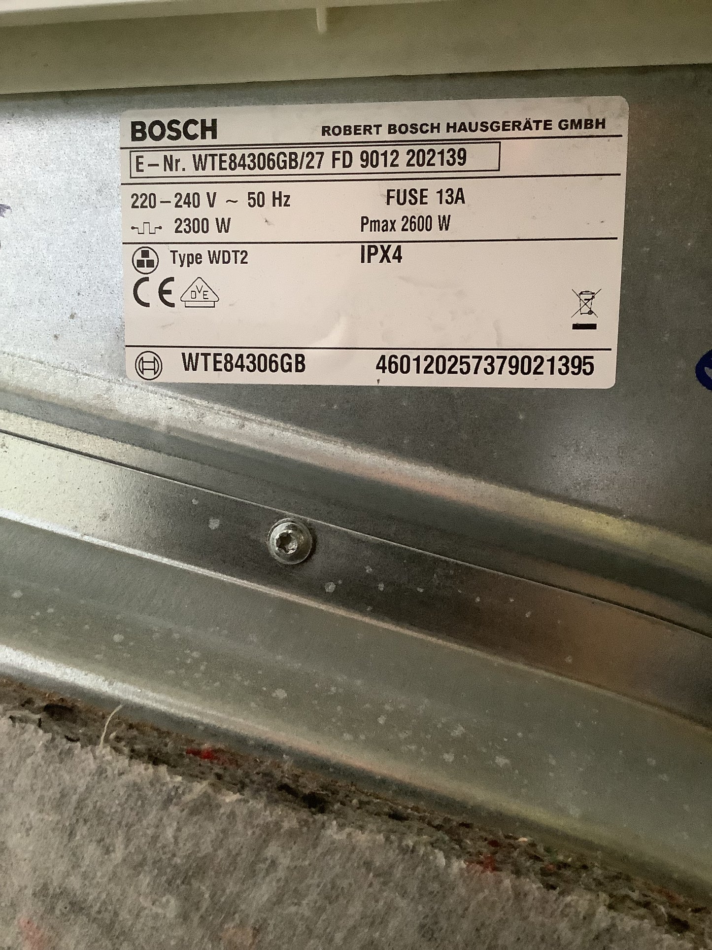 Bosch 8kg Tumble Dryer WTE84306GB L47789