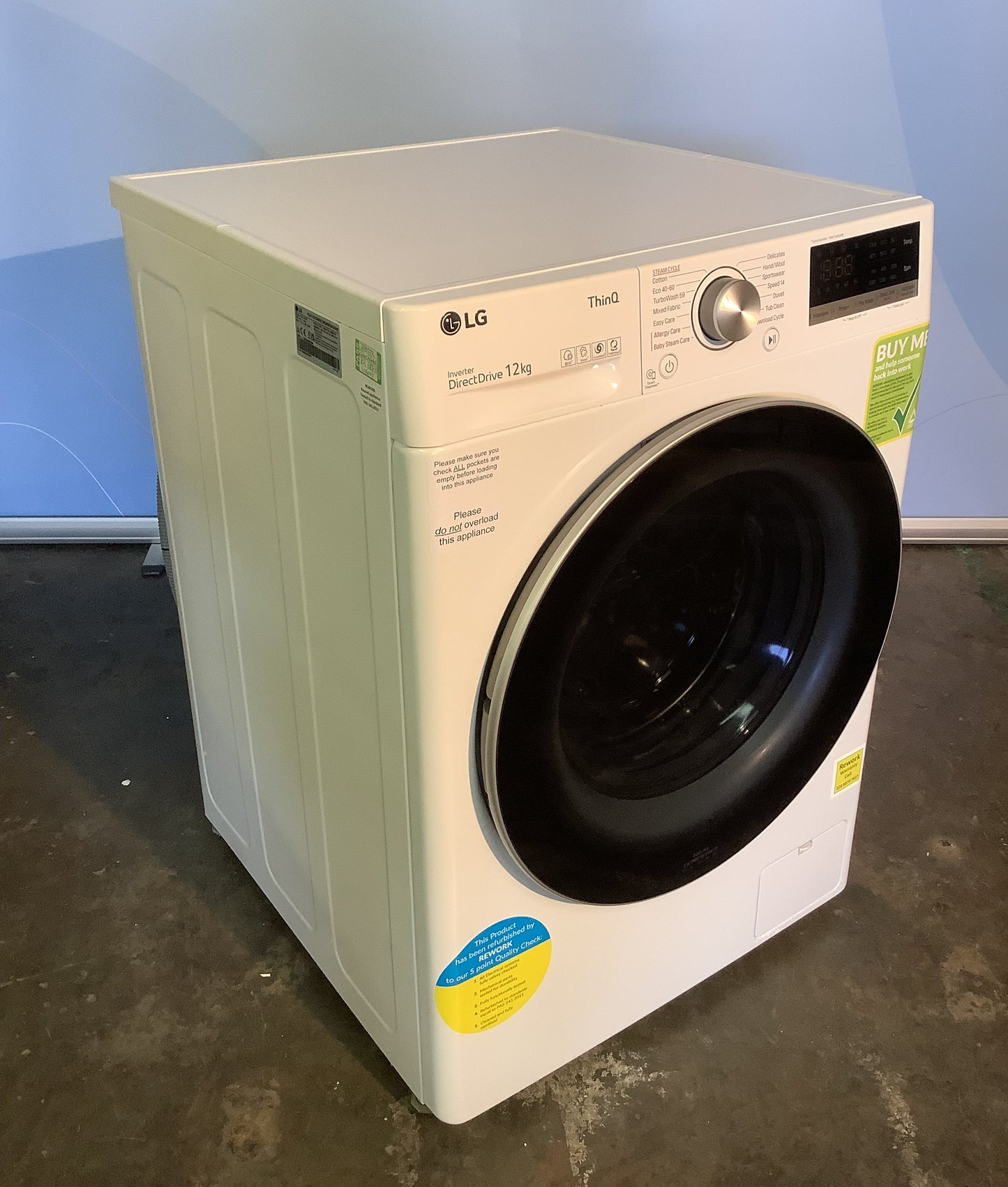 LG 12kg Washing Machine F4V712WTSE L48572