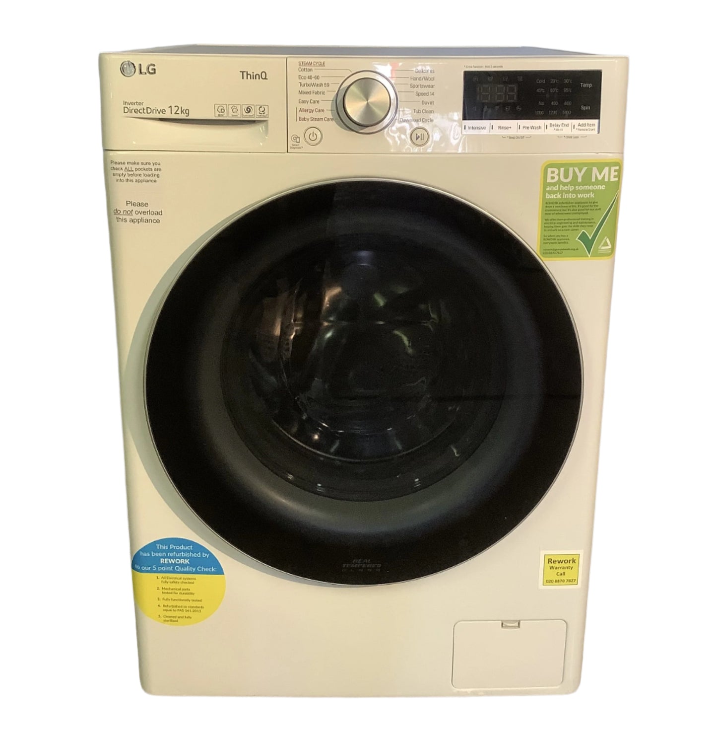 LG 12kg Washing Machine F4V712WTSE L48572