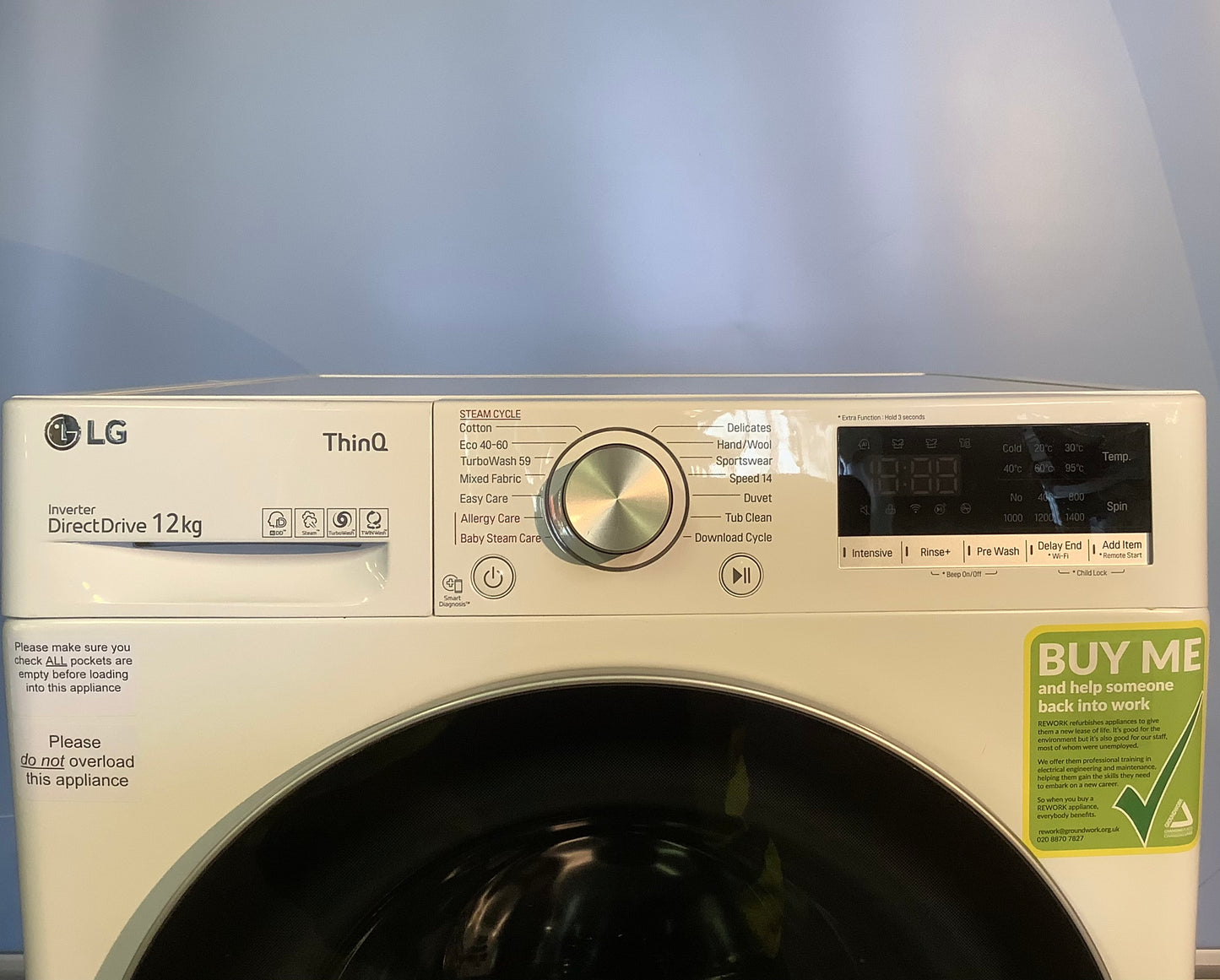 LG 12kg Washing Machine F4V712WTSE L48572