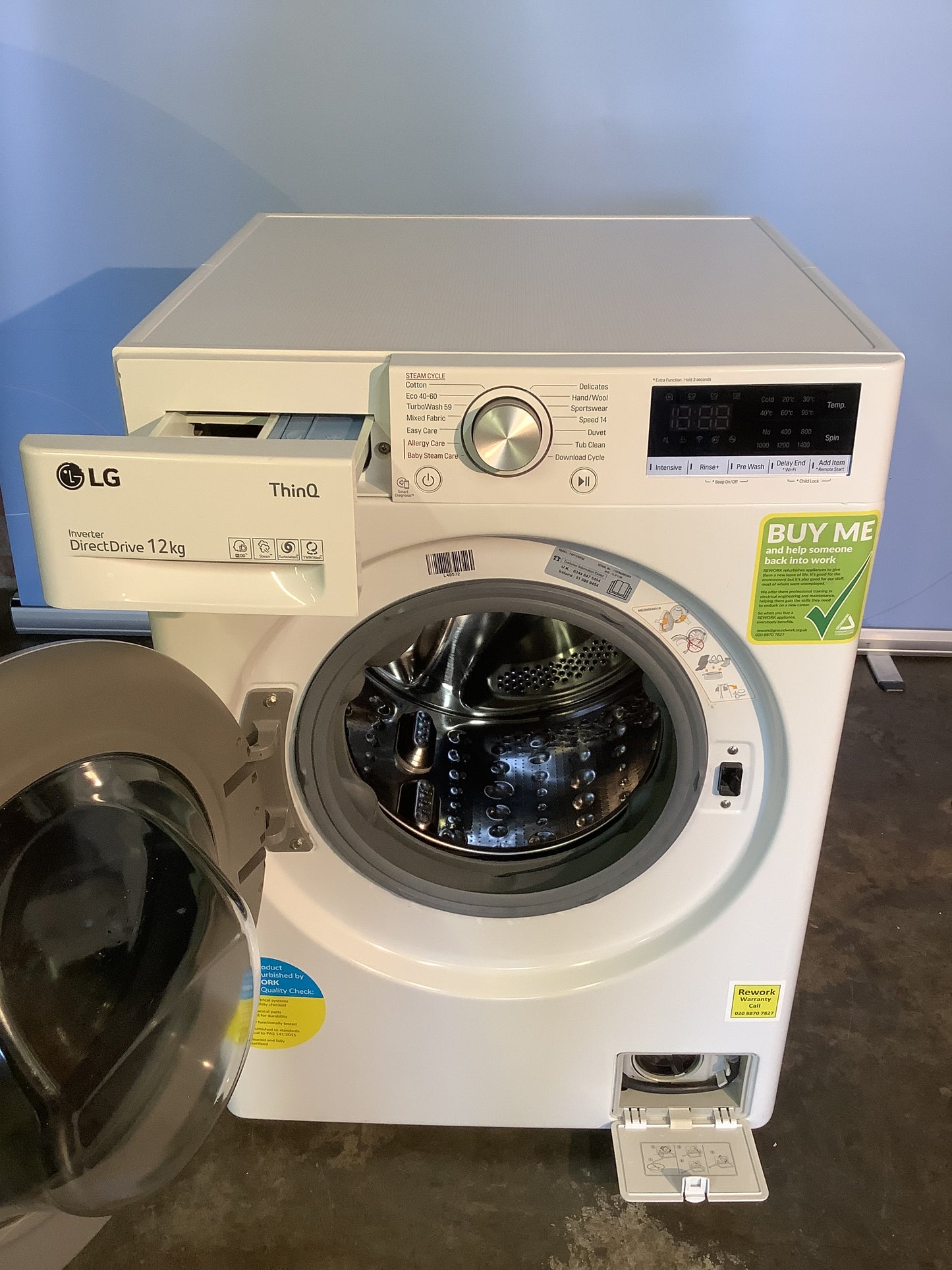 LG 12kg Washing Machine F4V712WTSE L48572