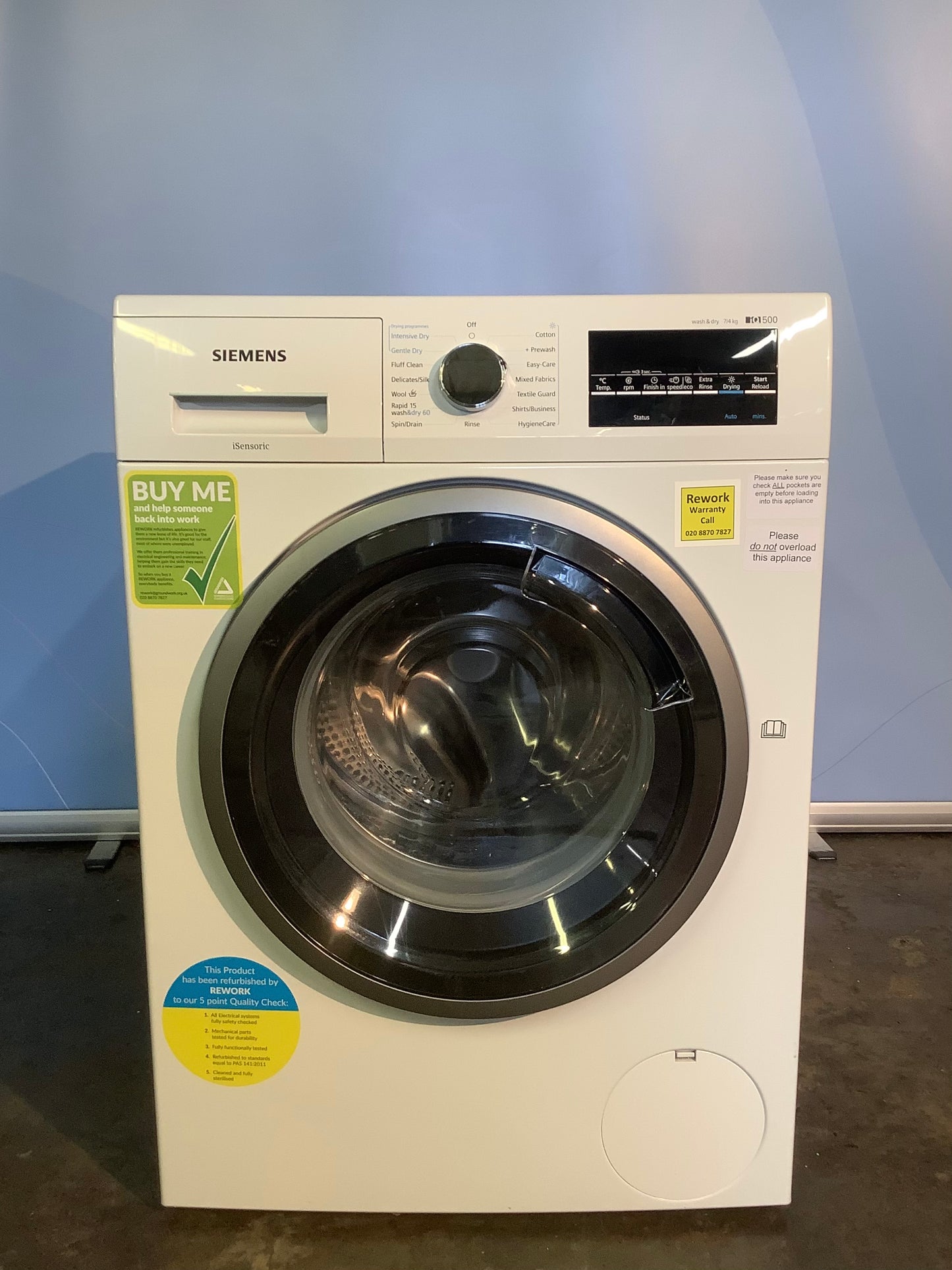 Siemens 7kg/4kg Washer Dryer WD15G422GB L48715