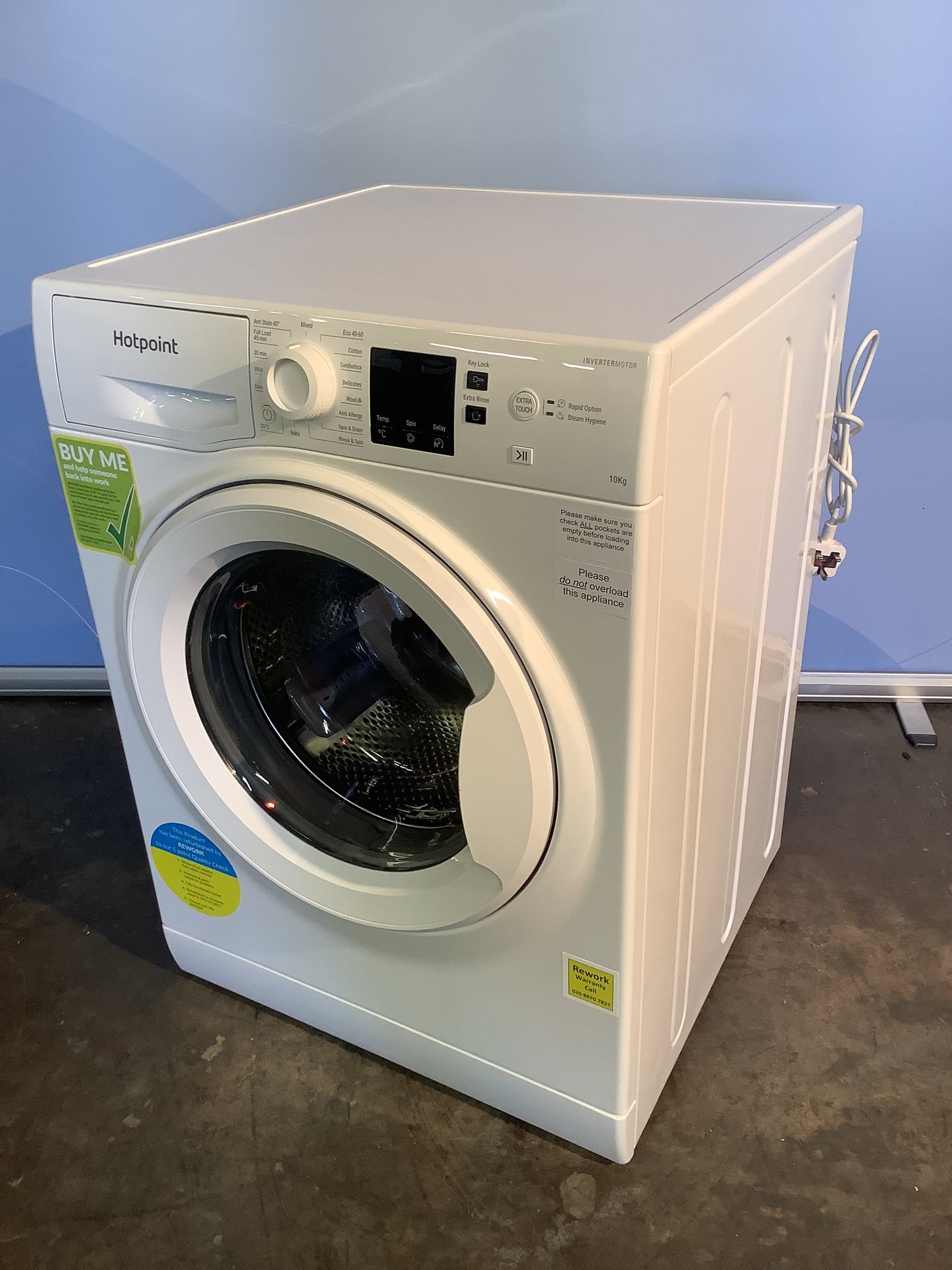 Hotpoint 10kg Washing Machine NSWM1045CW L48385