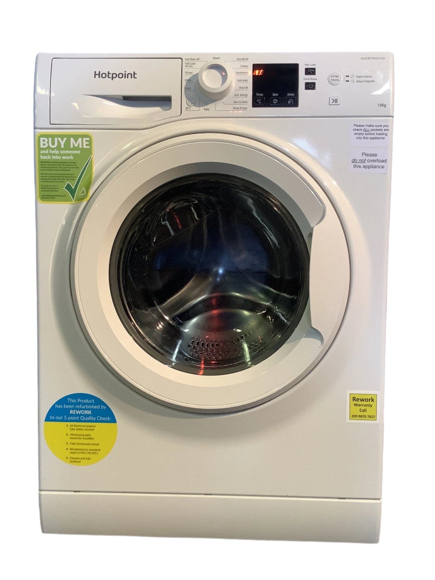 Hotpoint 10kg Washing Machine NSWM1045CW L48385