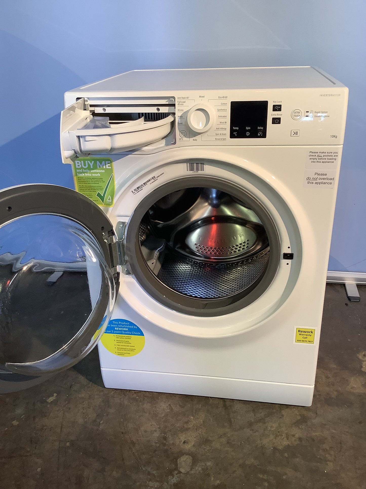 Hotpoint 10kg Washing Machine NSWM1045CW L48385