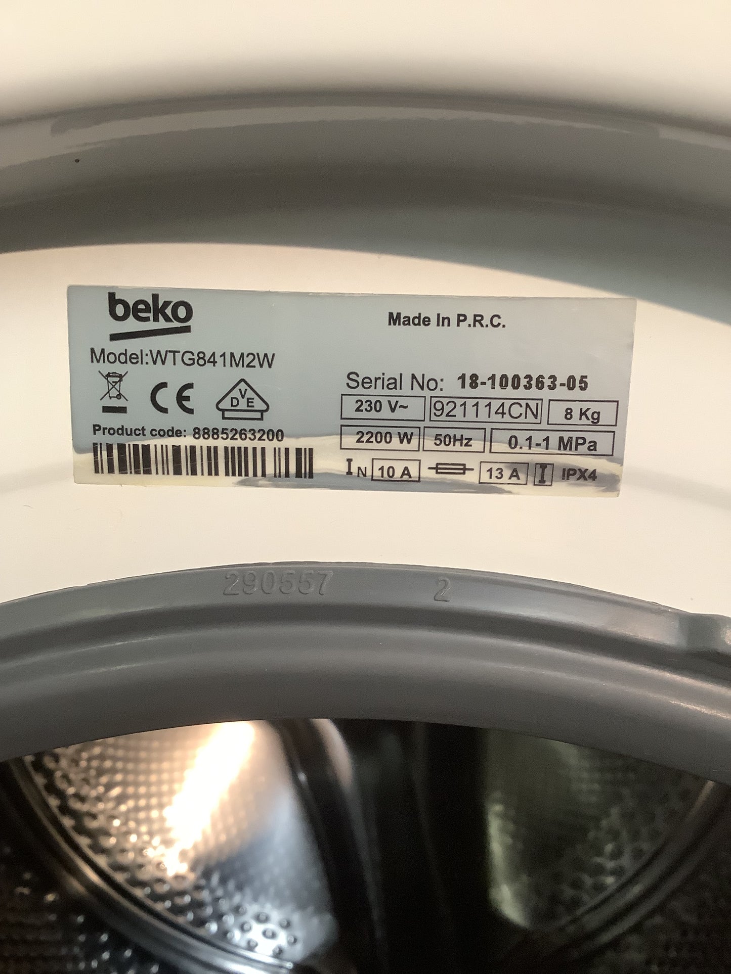 Beko 8kg Washing Machine WTG841M2W L47561