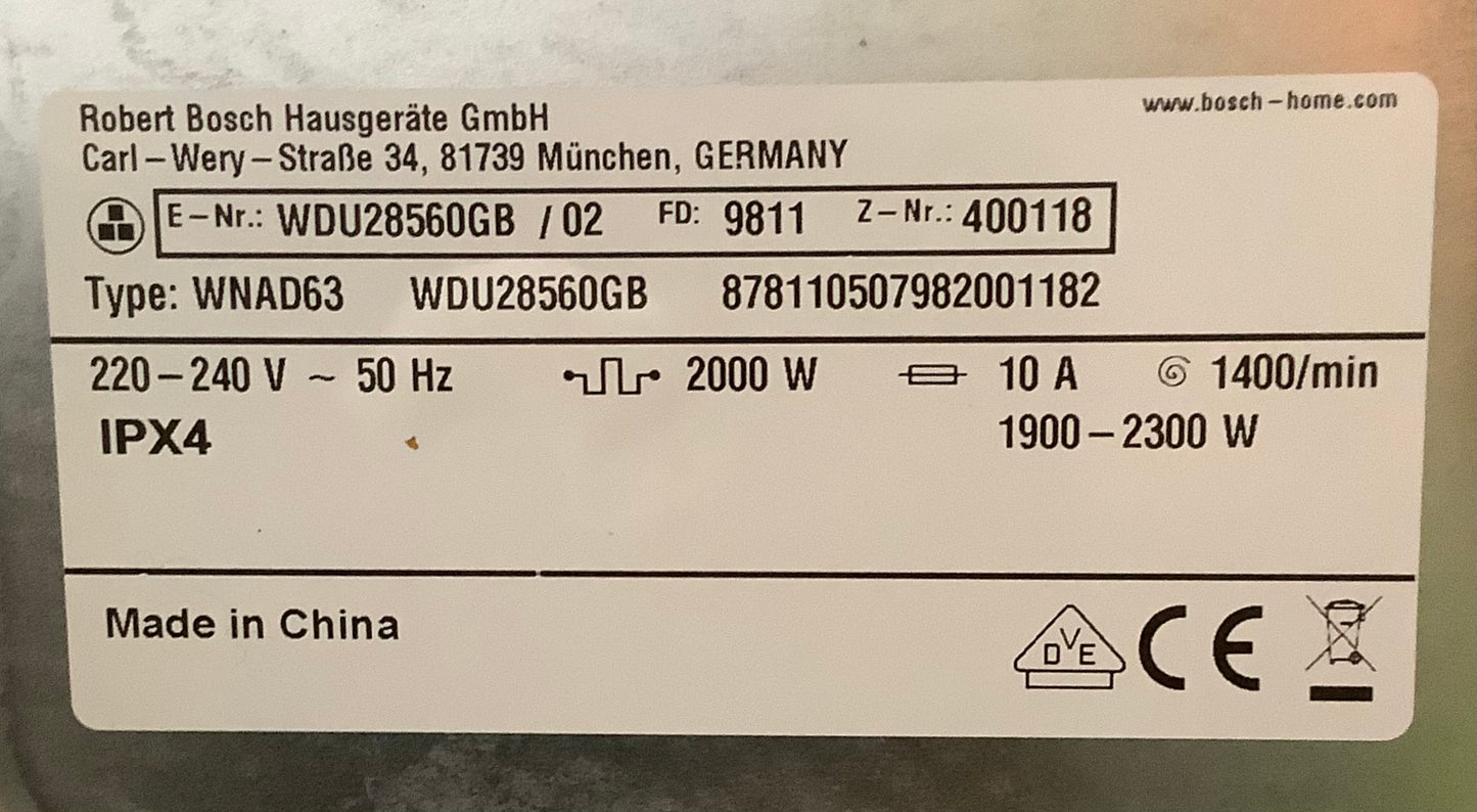 Bosch 10kg/6kg Washer Dryer WDU28560GB L48731