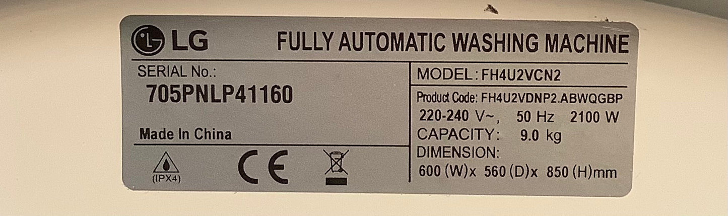 LG 9kg Washing Machine FH4U2VCN2 L48723