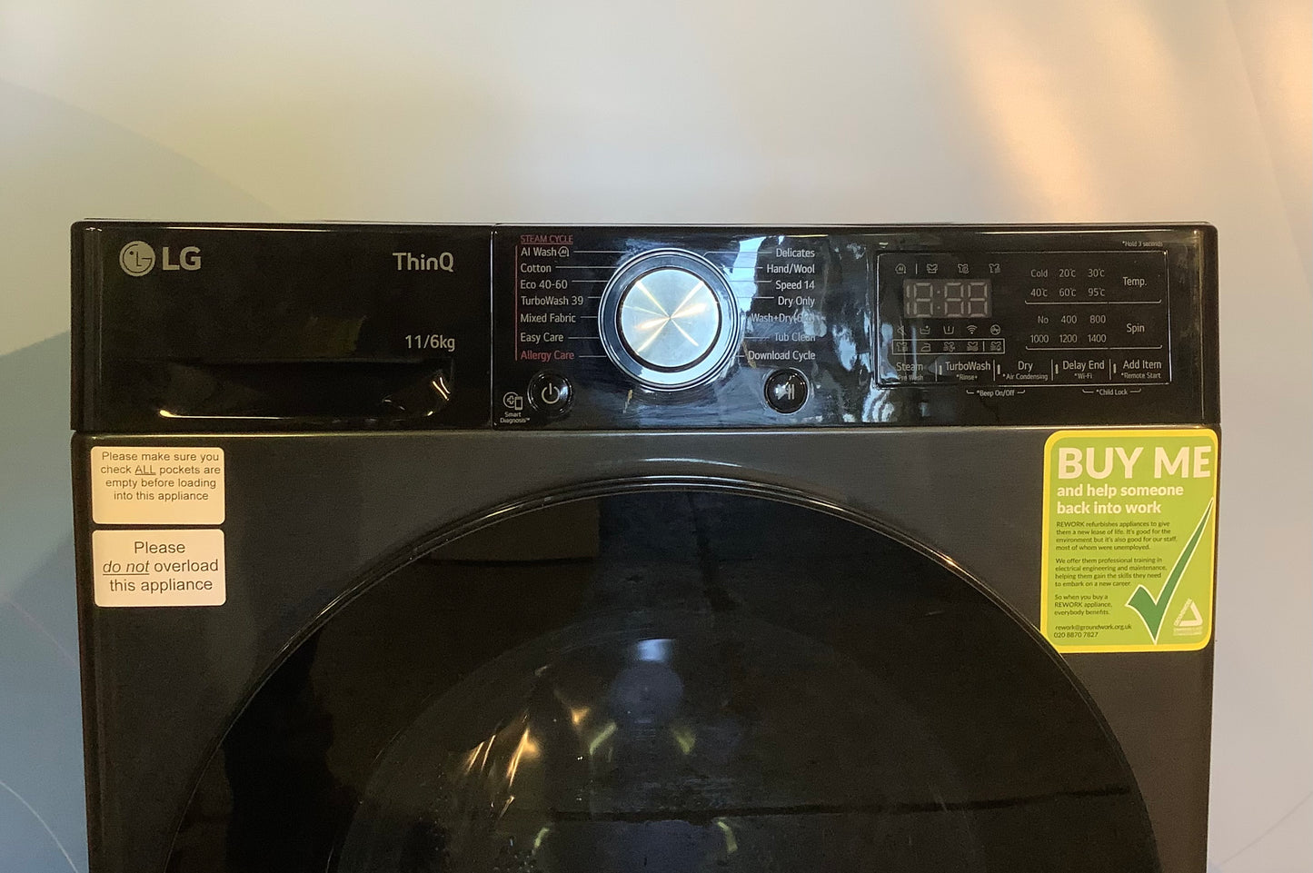 LG 11kg/6kg Washer Dryer FWY916BBTN1 { WiFi Enabled } L48748