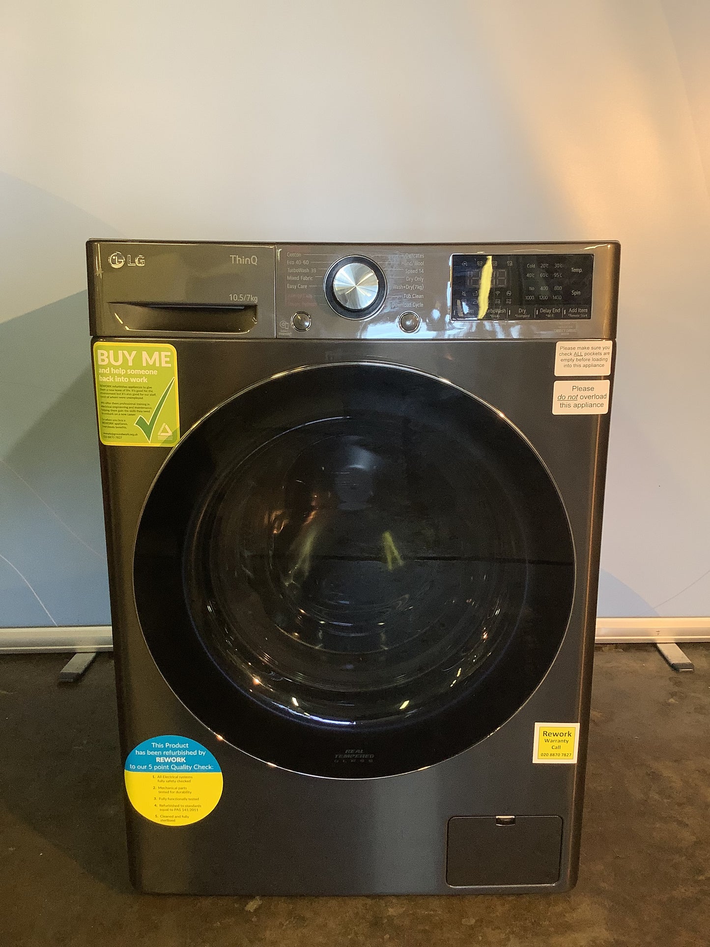 LG 10.5kg/7kg Washer Dryer FWV917BTSE ( WiFi Enabled ) L48724