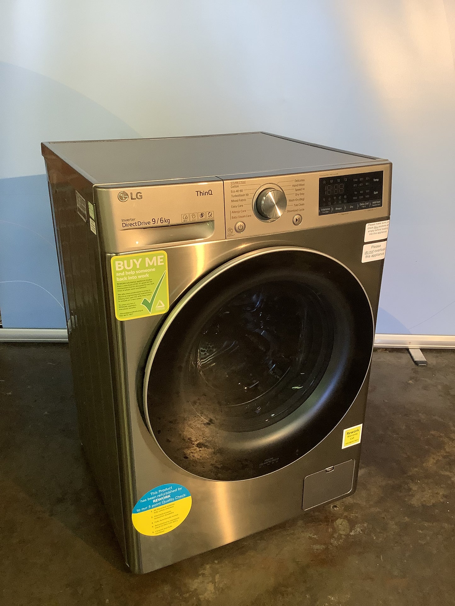 LG 9kg/6kg Washer Dryer FWV796STSE ( WiFi Enabled ) L48749