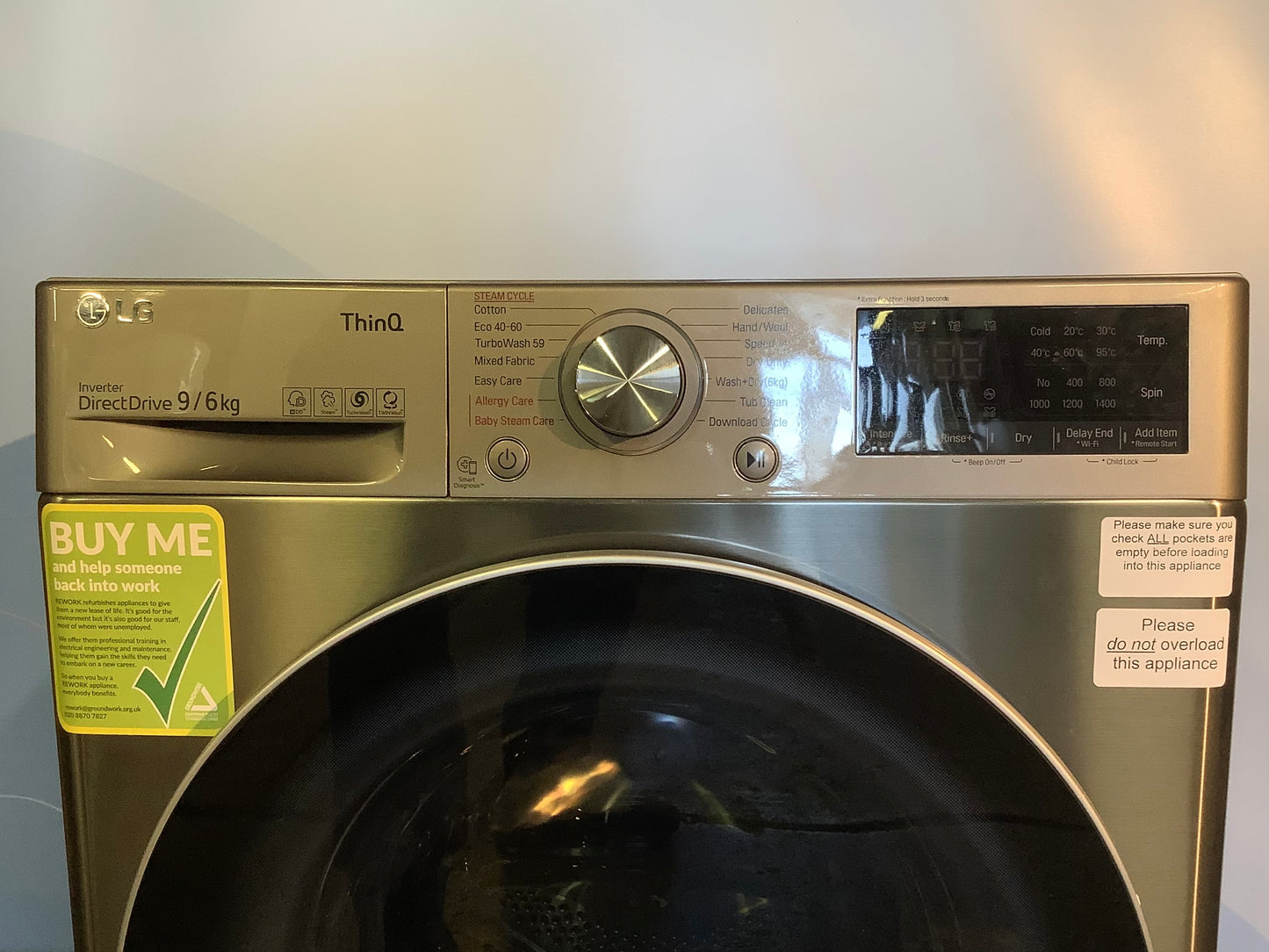 LG 9kg/6kg Washer Dryer FWV796STSE ( WiFi Enabled ) L48749