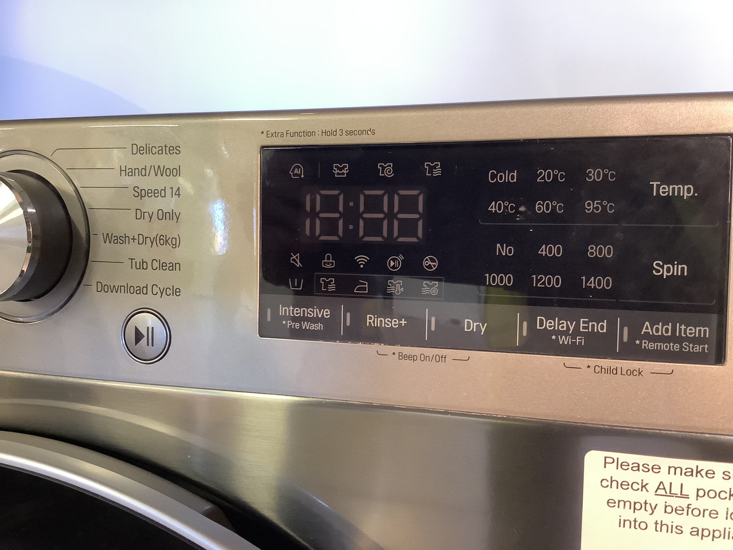 LG 9kg/6kg Washer Dryer FWV796STSE ( WiFi Enabled ) L48749
