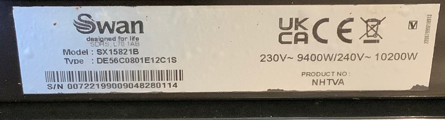 Swan Electric Cooker SX15821B L48599