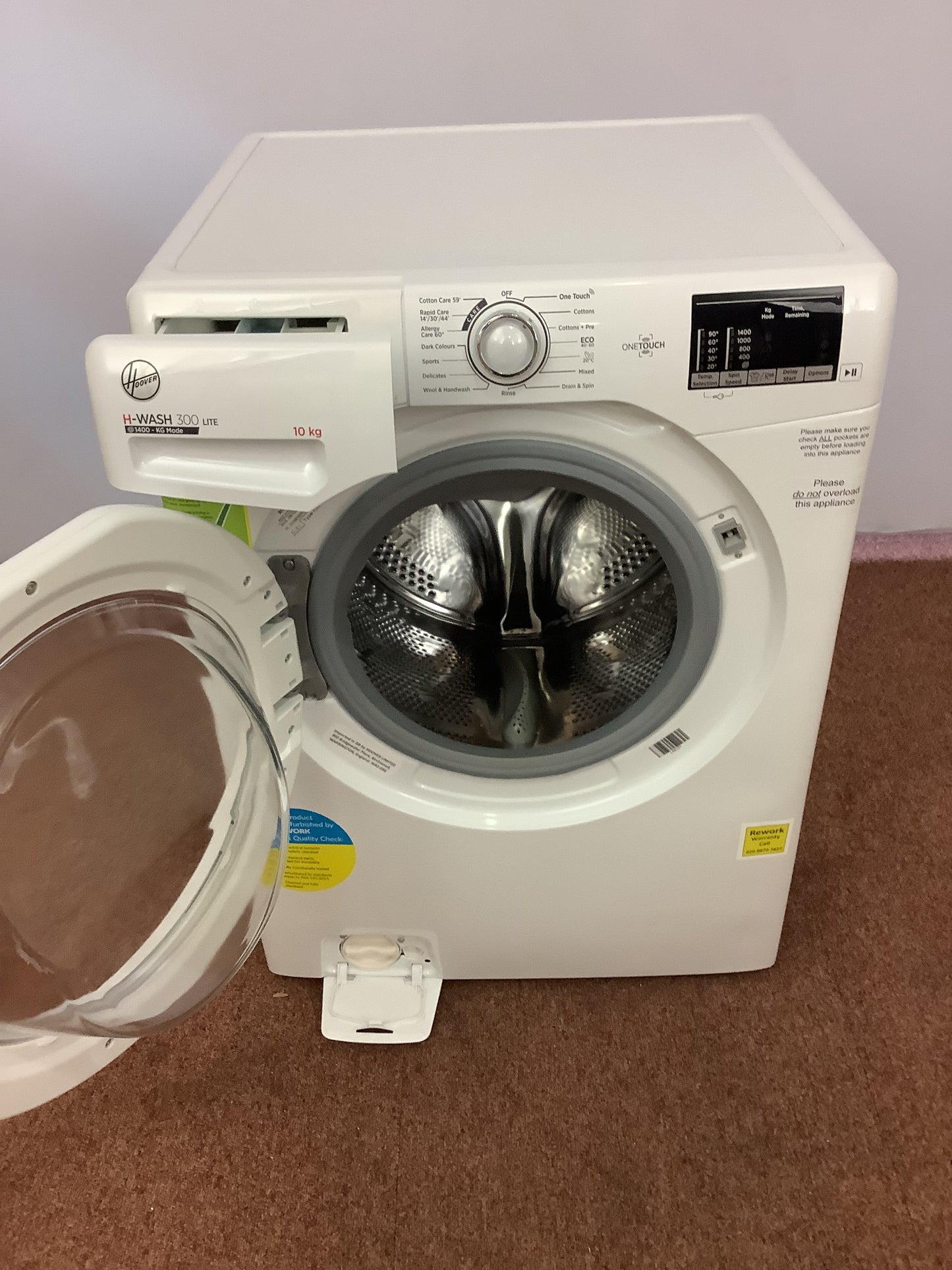 Hoover 10kg Washing Machine H3W4102DAE/1-80 L49137