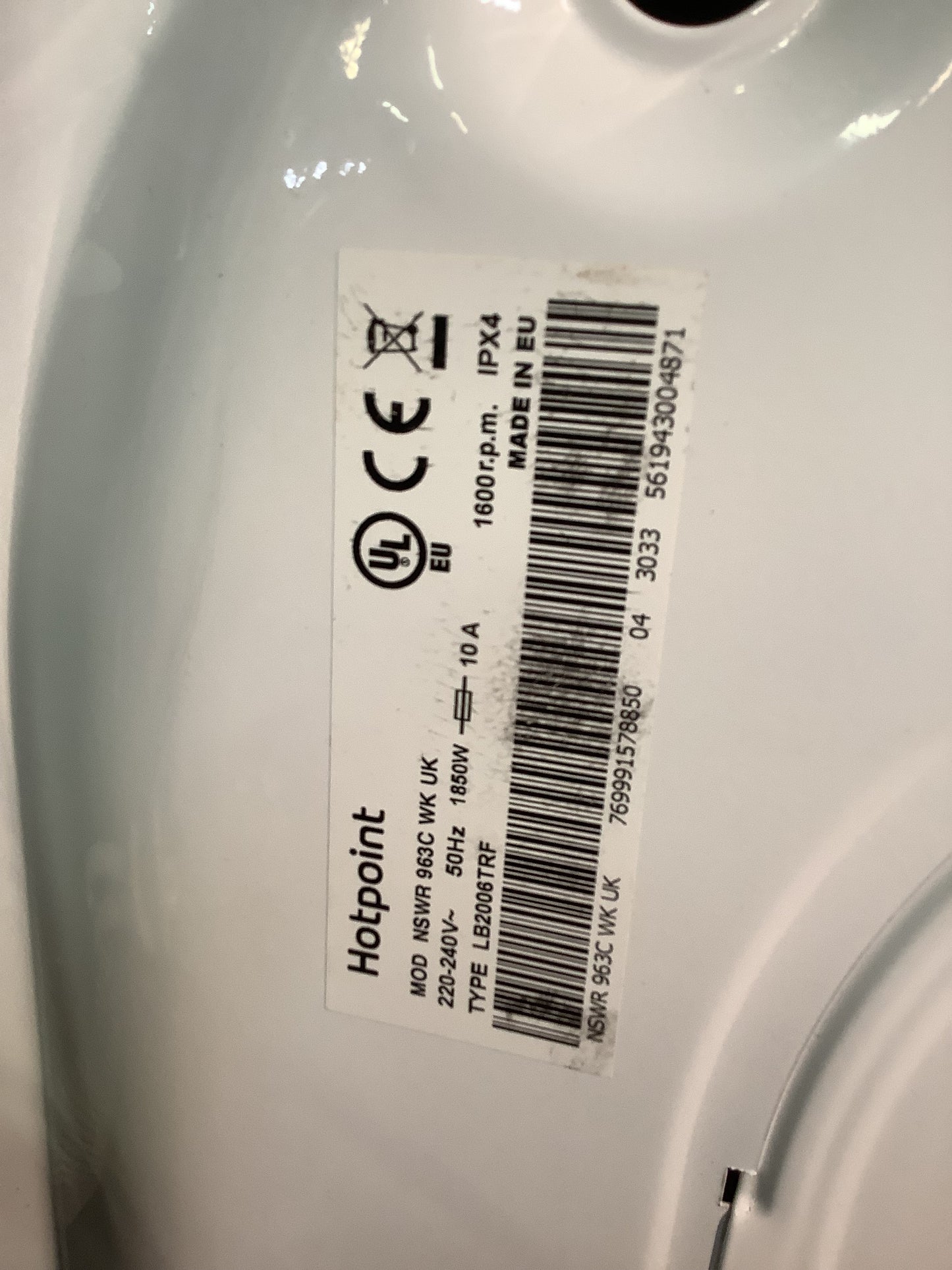 Hotpoint 9kg Washing Machine NSWR963C L48406