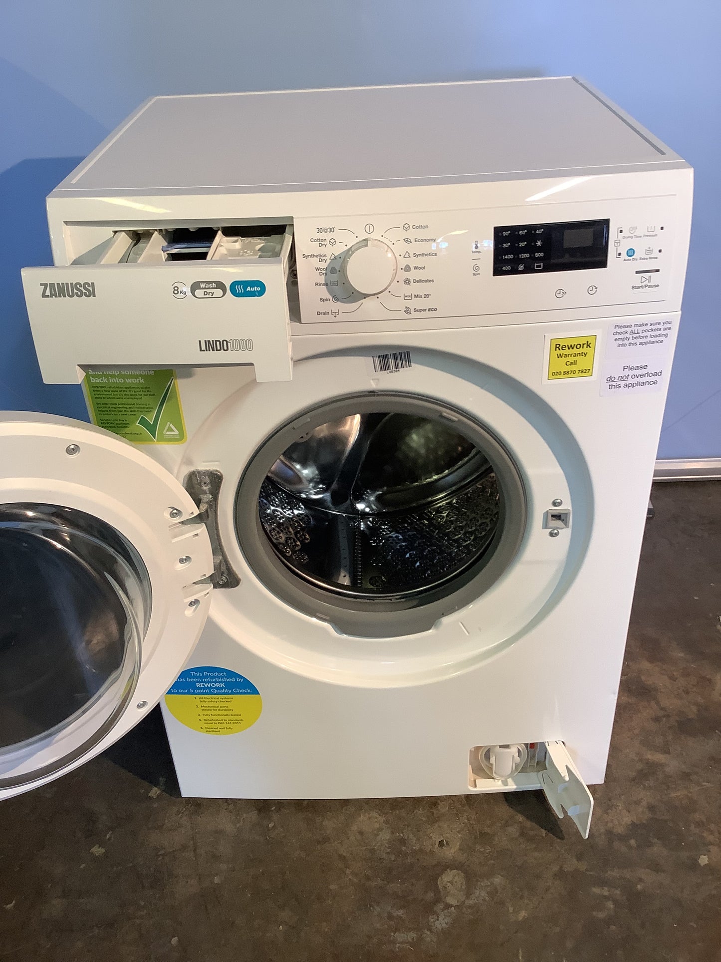 Zanussi 8kg/4kg Washer Dryer ZWD81463W L48384