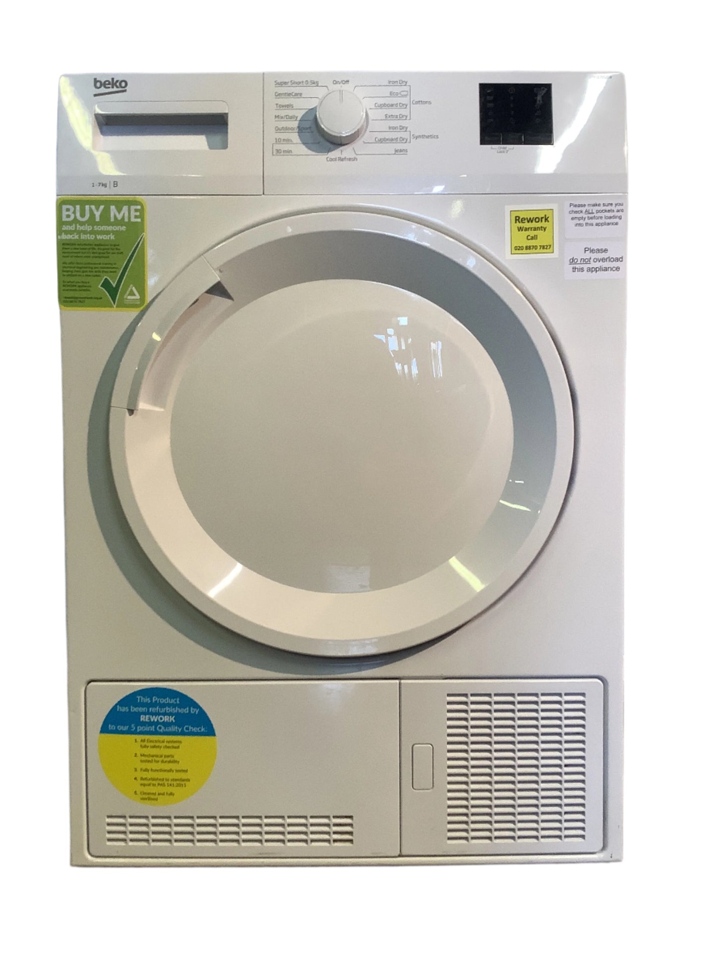 Beko 7kg Tumble Dryer DTKCE70021W L48455