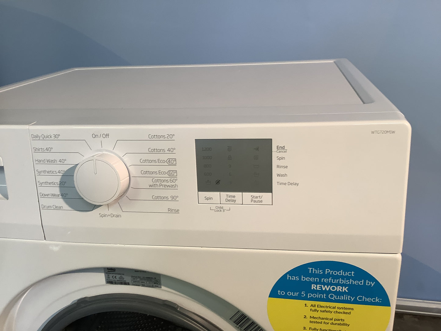 Beko Washing Machine WTG720M1W L47694