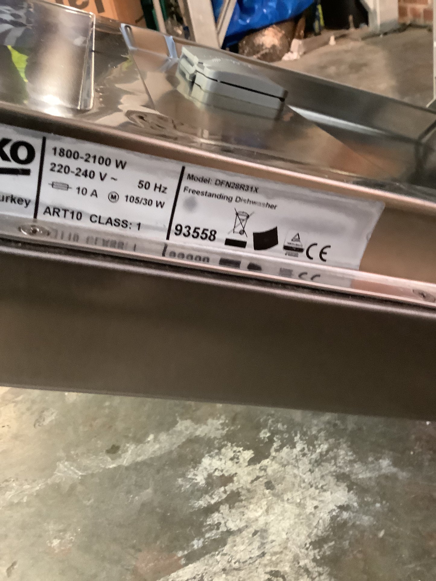 Beko Dishwasher DFN28R31X L47788