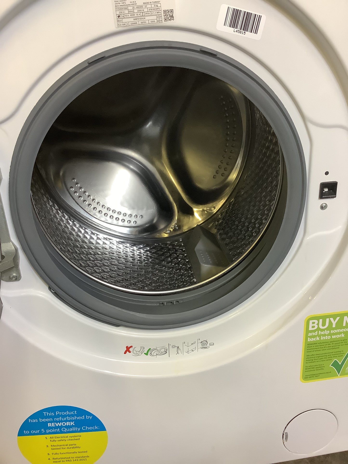 Smeg Washing Machine WMF916AUK L45815