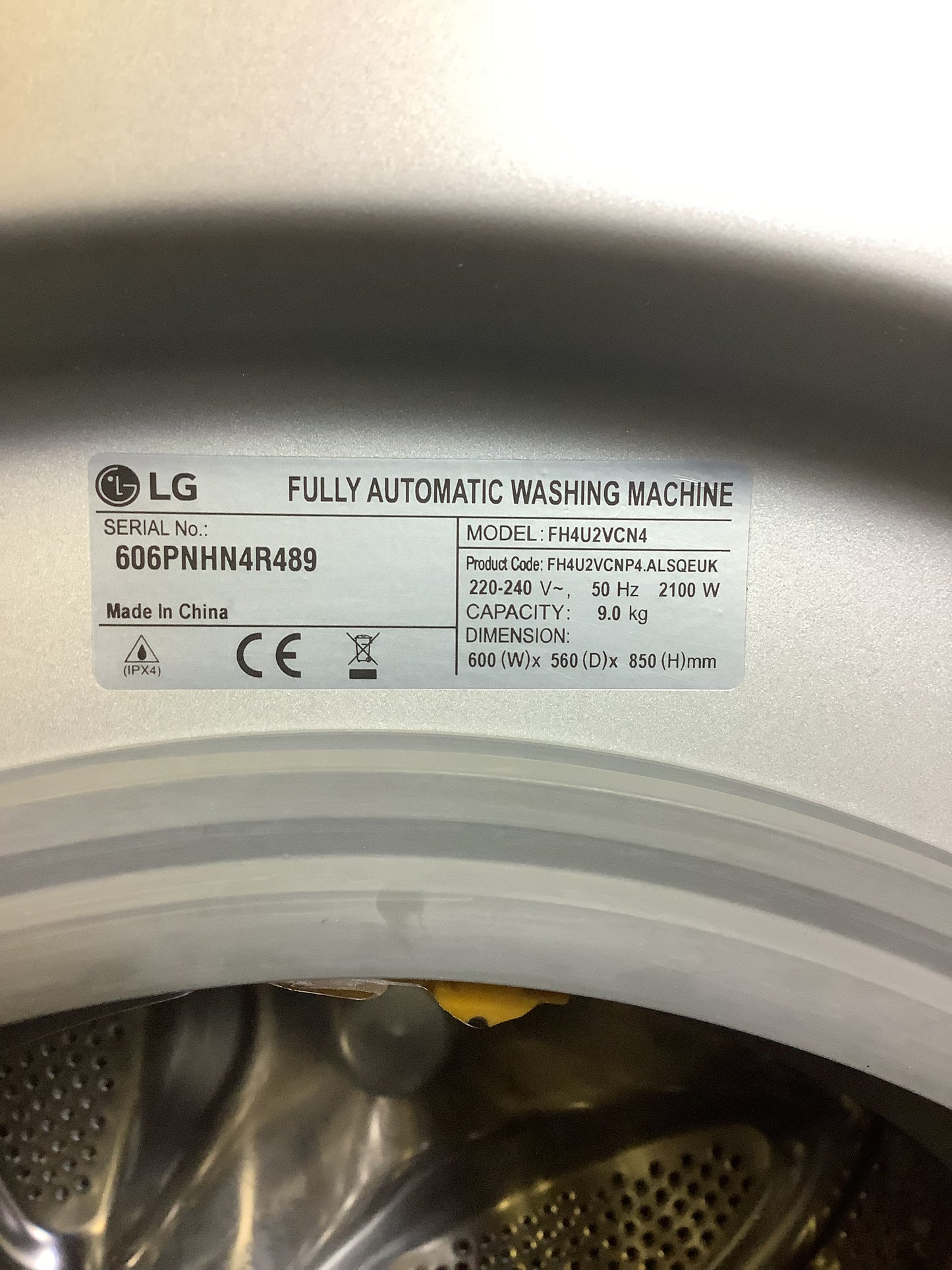 LG Washing Machine FH4U2VCN4 L45855