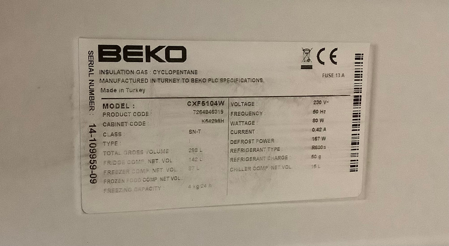 Beko Fridge Freezer CXF5104W L48653