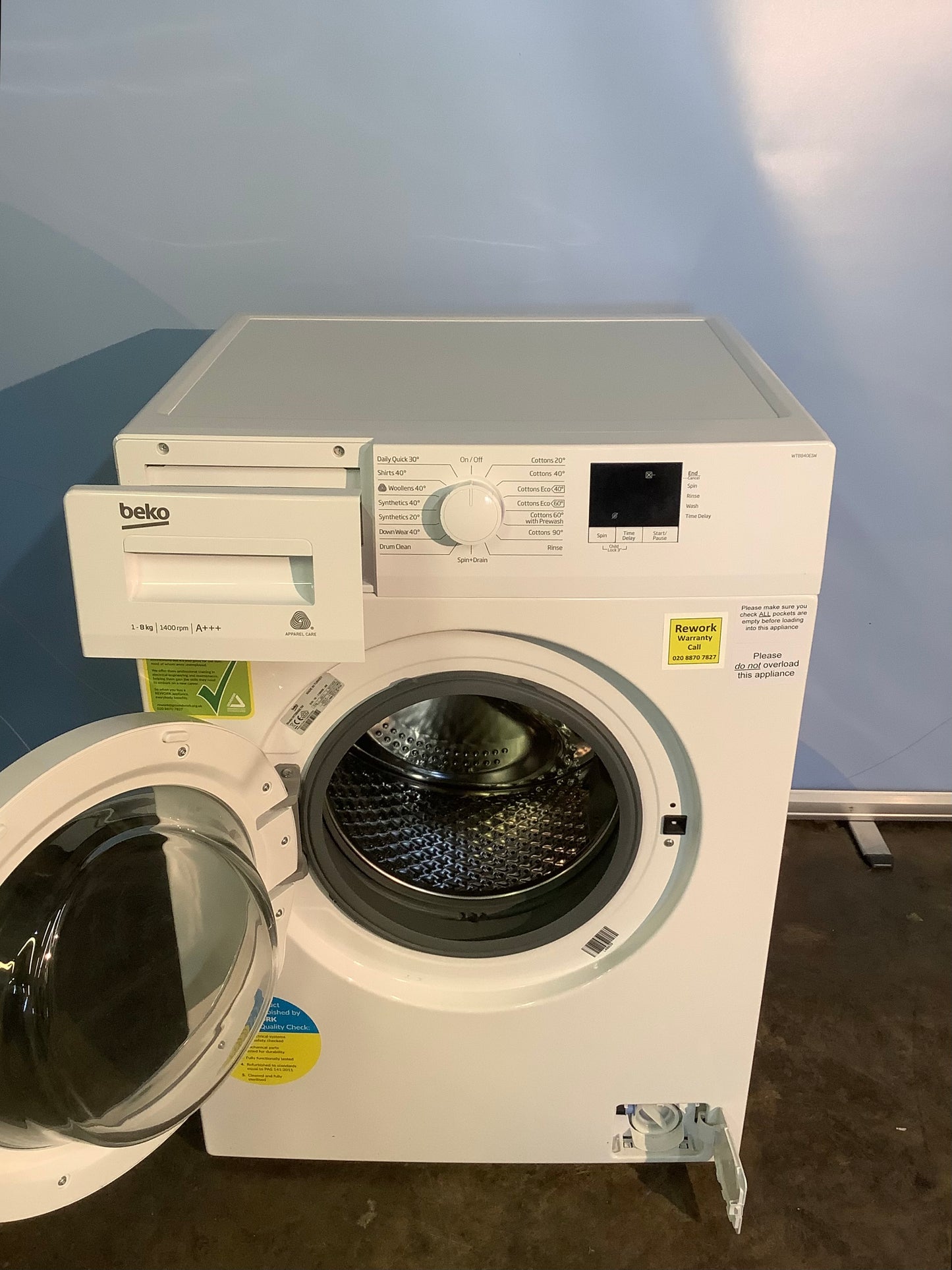 Beko 8kg Washing Machine WTB840E1W L48839