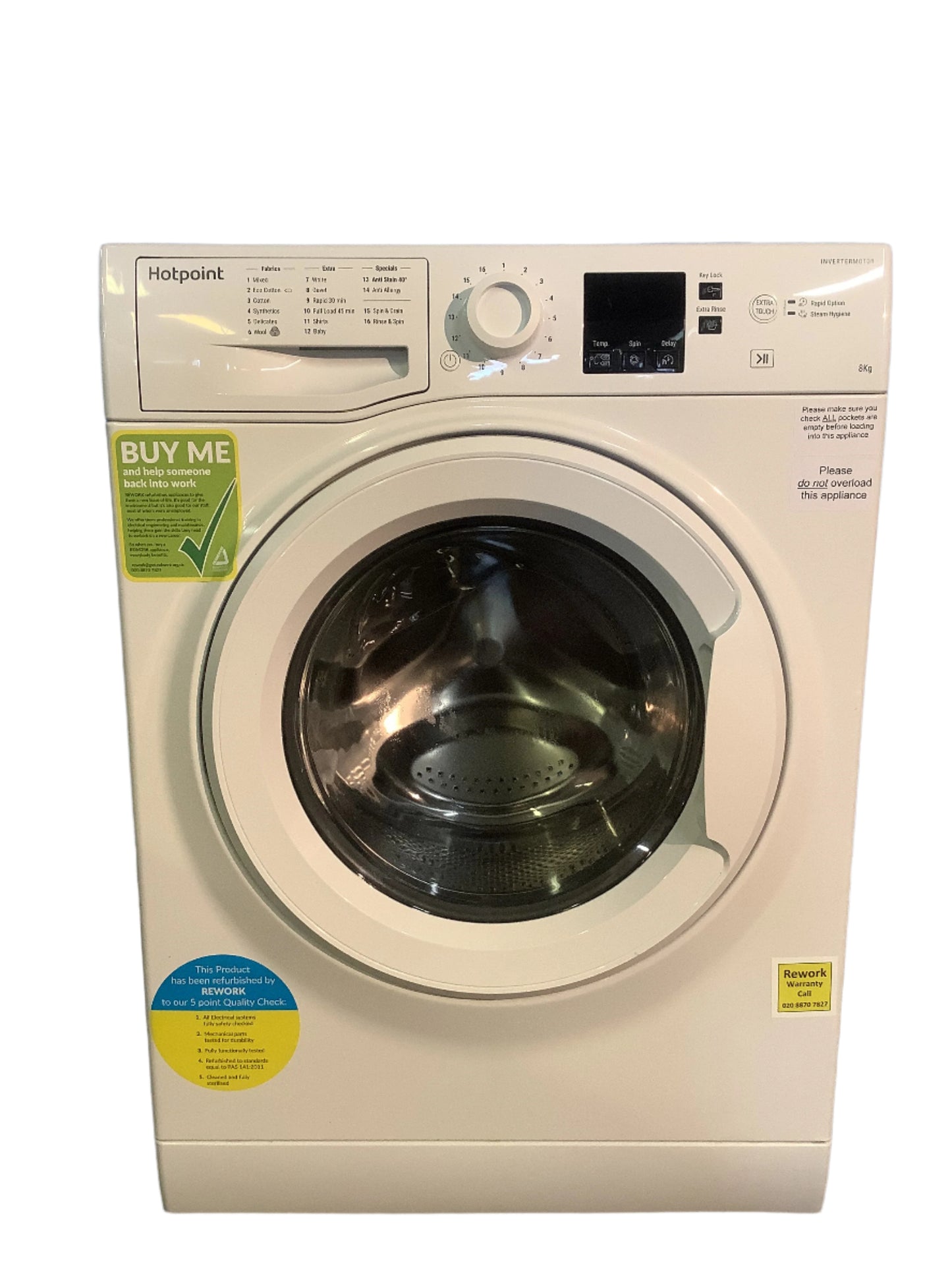Hotpoint 8kg Washing Machine NSWM843CWUK L48879