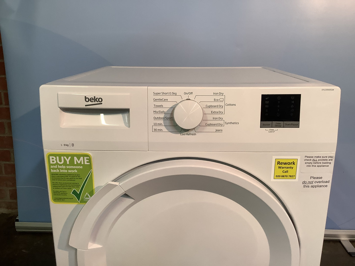 Beko 9kg Tumble Dryer DTLCE90051W L47813