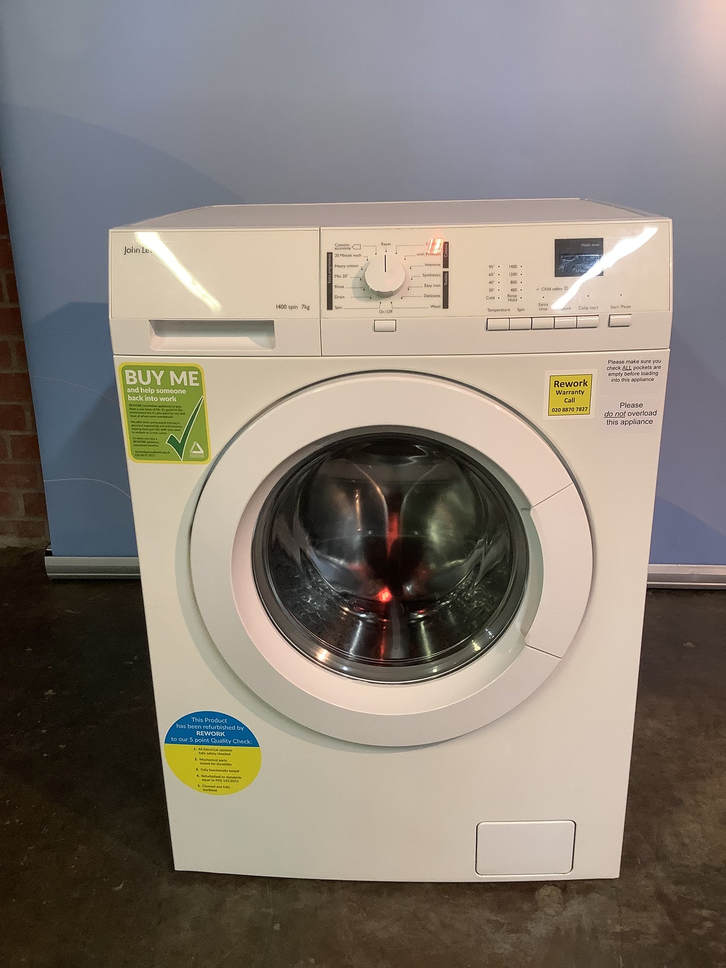 John Lewis Washing Machine JLWM1412 L47810