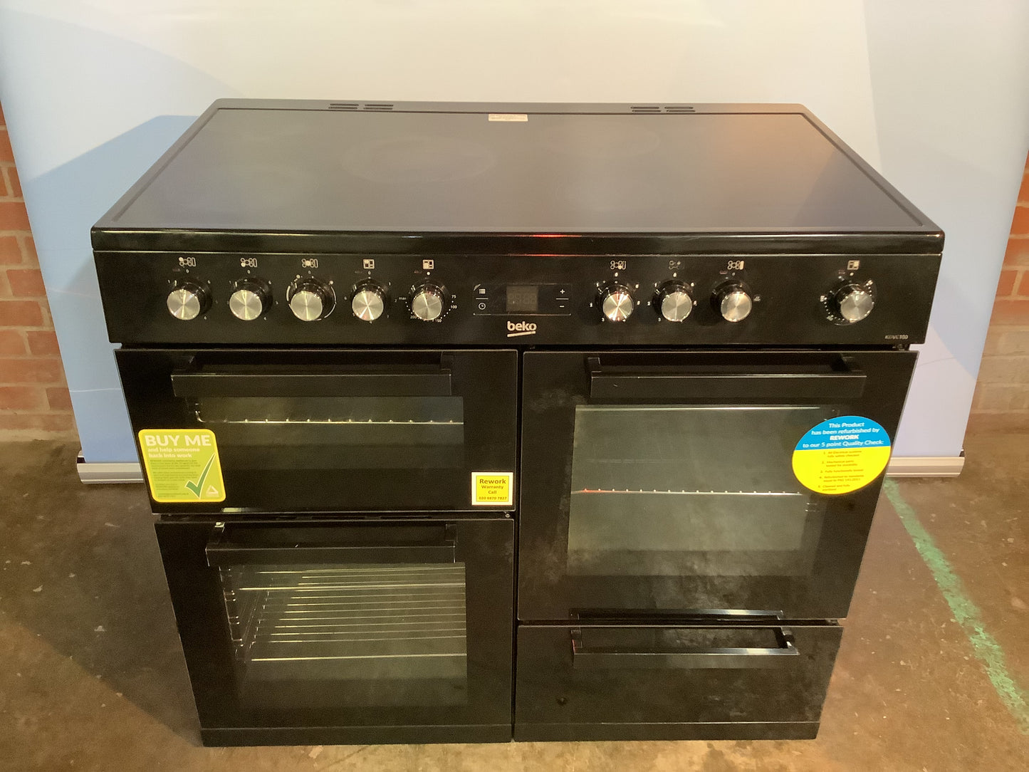 Beko Electric Range Cooker KDVC100K L45899