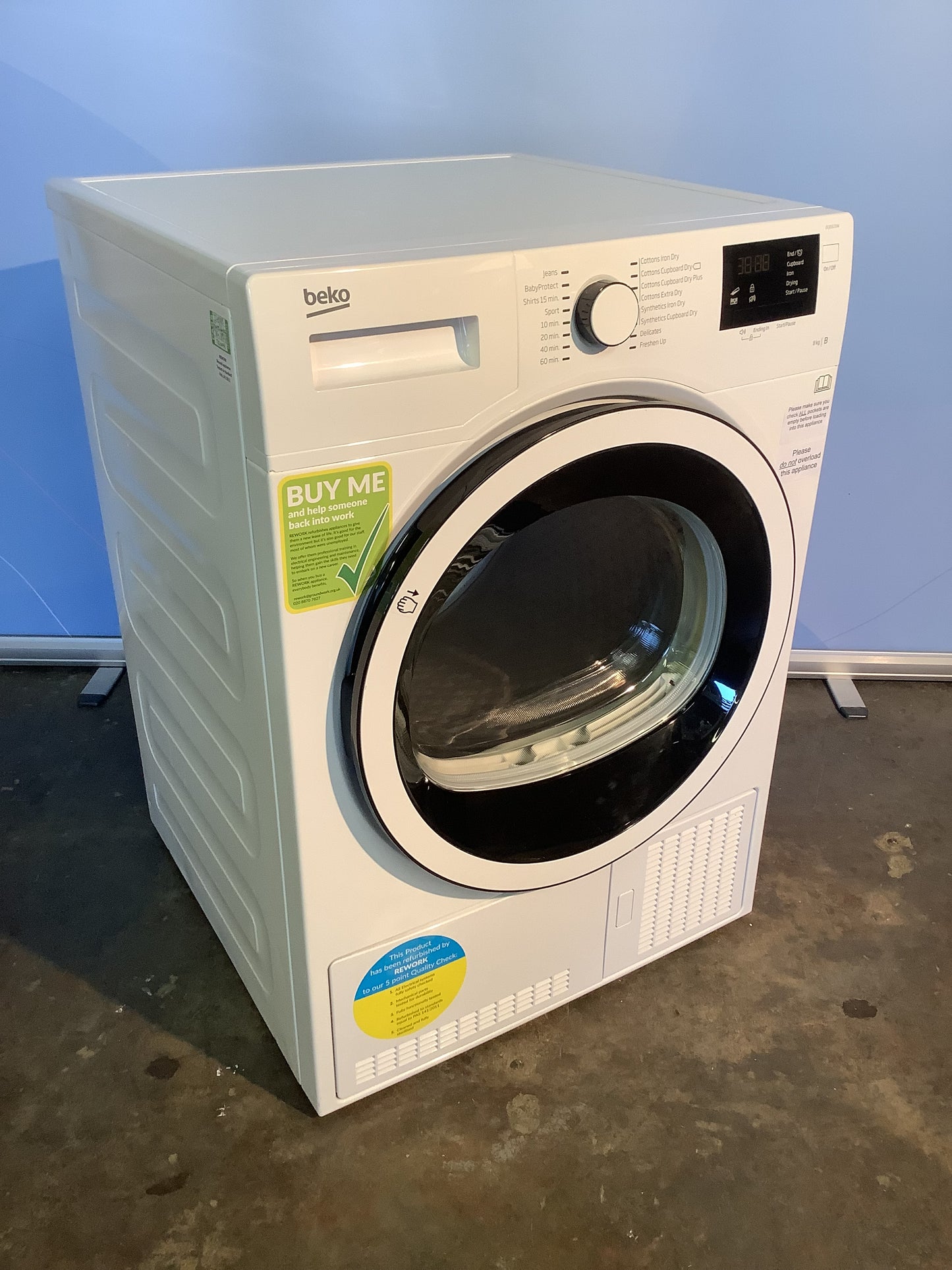 Beko 8kg Tumble Dryer DCJ83133W L48388