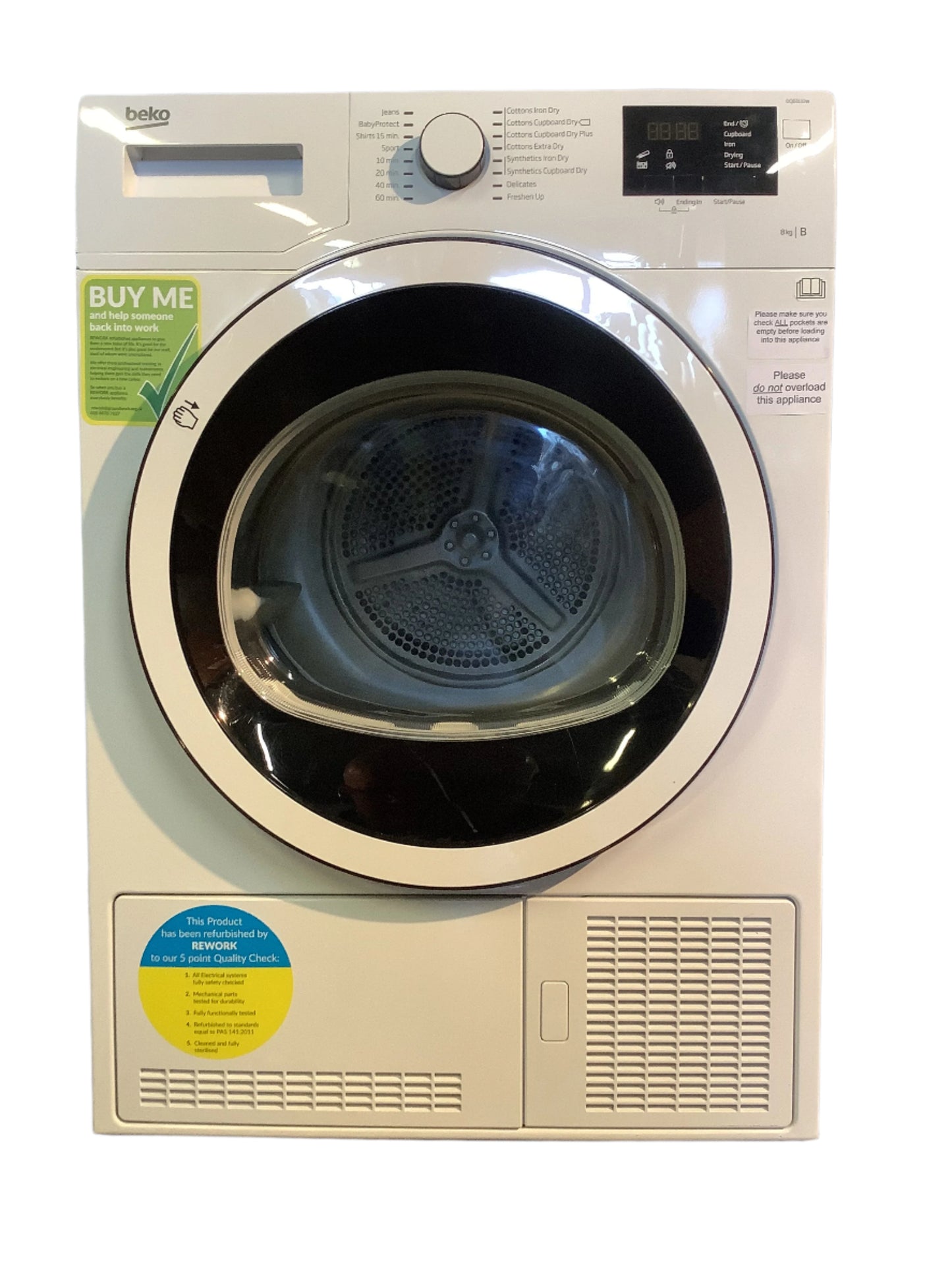 Beko 8kg Tumble Dryer DCJ83133W L48388