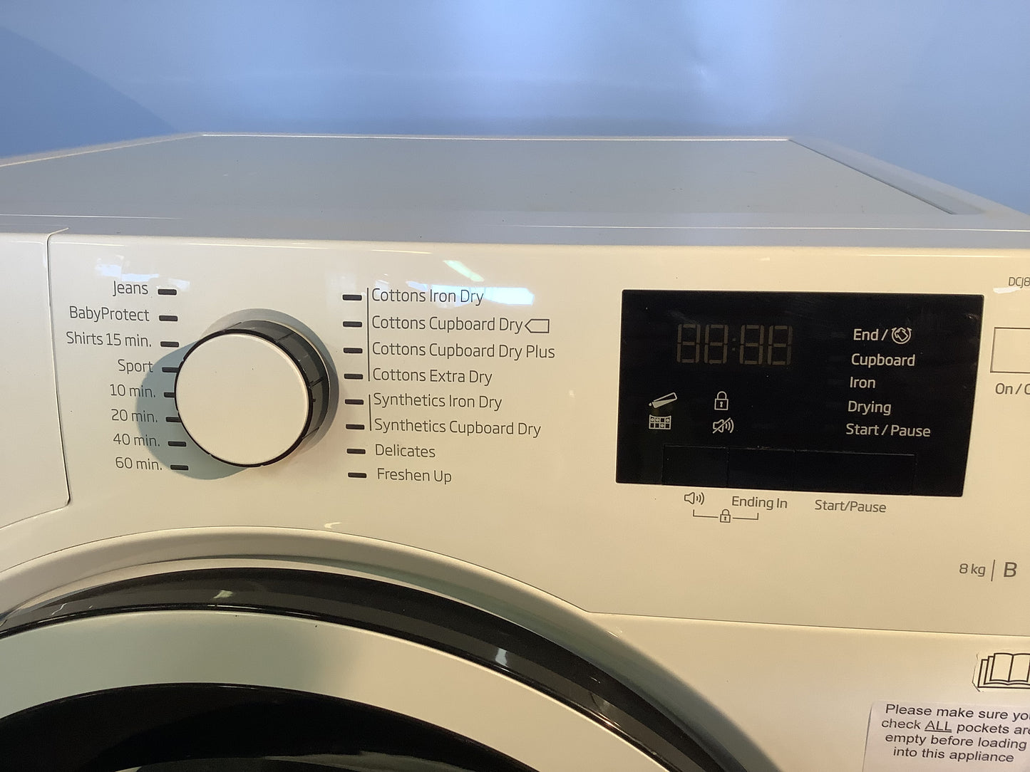Beko 8kg Tumble Dryer DCJ83133W L48388