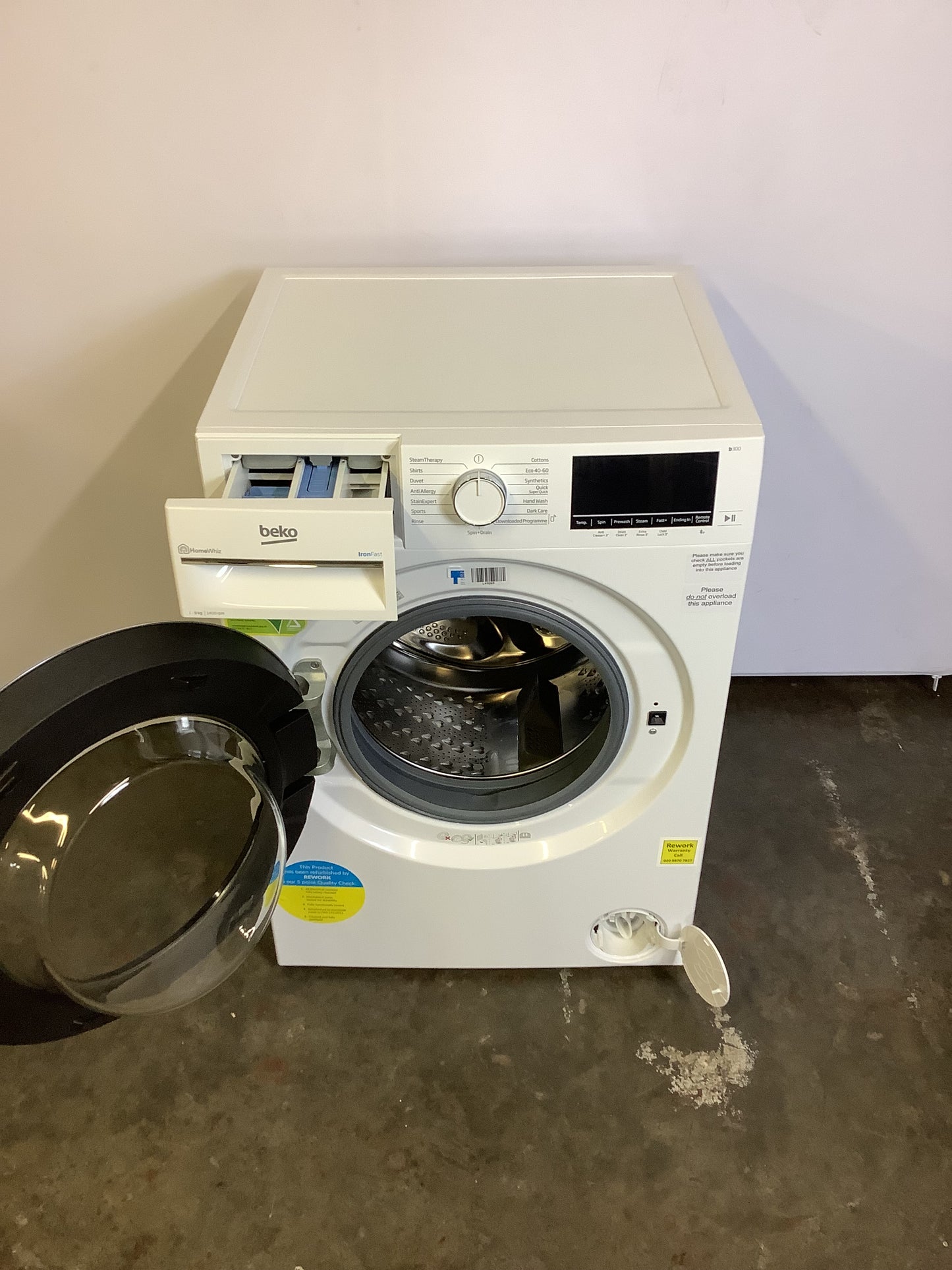 Beko Washing Machine 9kg B3W59421W L49269