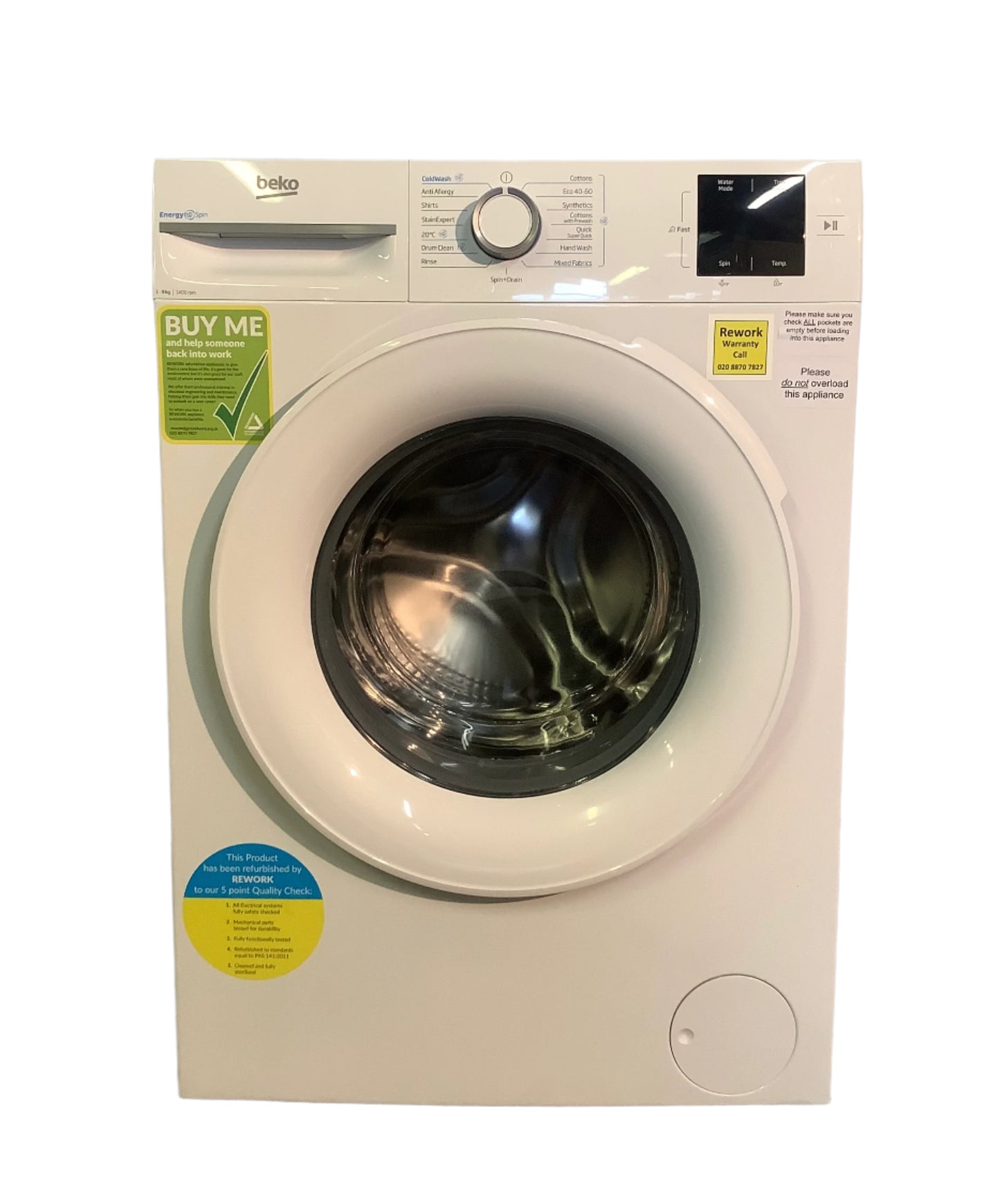 Beko 9kg Washing Machine BM3WT3941W L48909