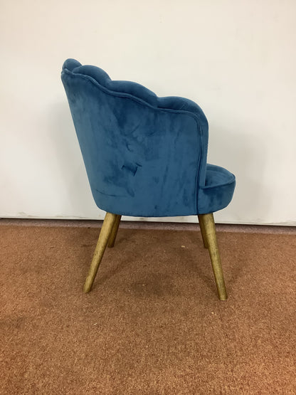 KIRKTON HOUSE Navy Blue Scalloped Chair F27498
