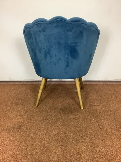 KIRKTON HOUSE Navy Blue Scalloped Chair F27498