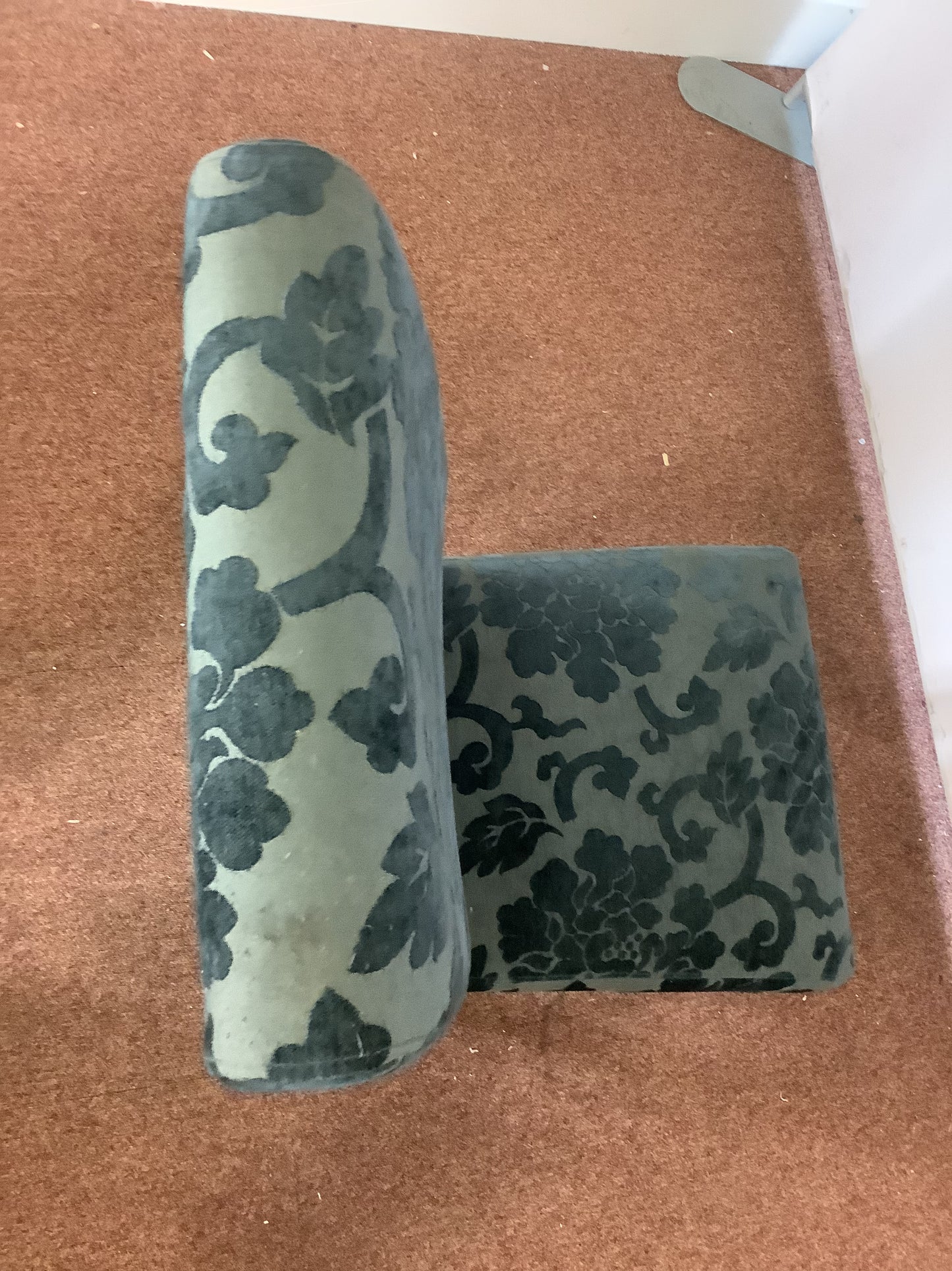 4 x Green Floral Dining Chairs F27502