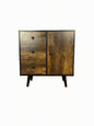 Single Door / 3 Drawer Rustic Storage Cabinet F27504