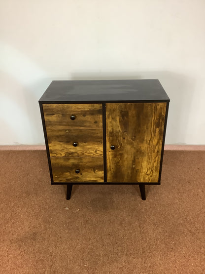 Single Door / 3 Drawer Rustic Storage Cabinet F27504