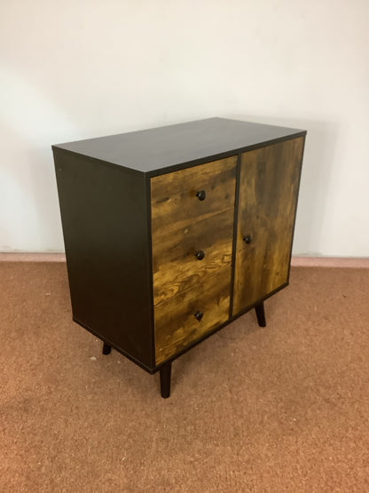 Single Door / 3 Drawer Rustic Storage Cabinet F27504