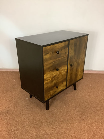 Single Door / 3 Drawer Rustic Storage Cabinet F27504