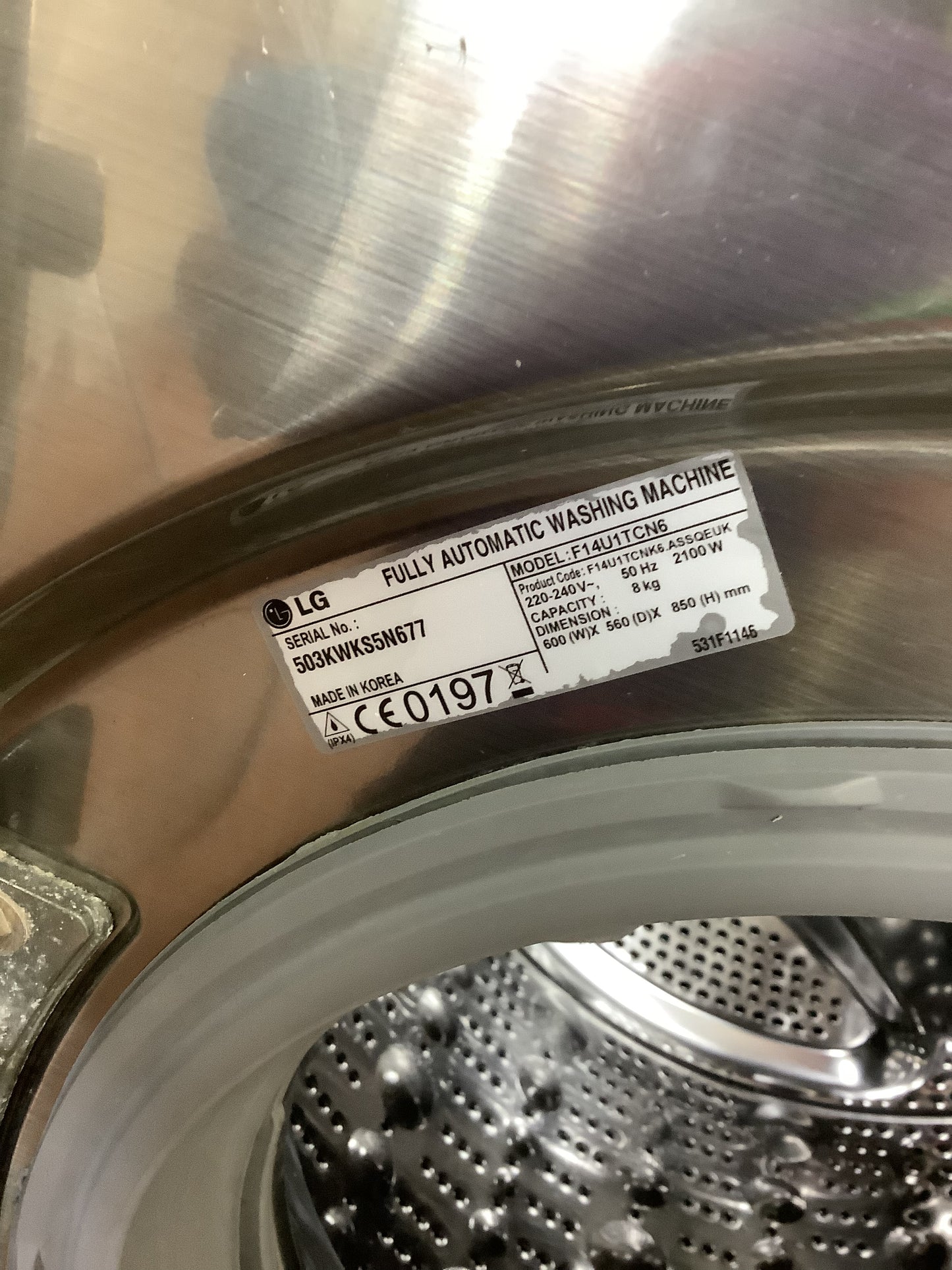 LG 8kg Washing Machine {TAG ON with NFC} F14U1TCNS L52673