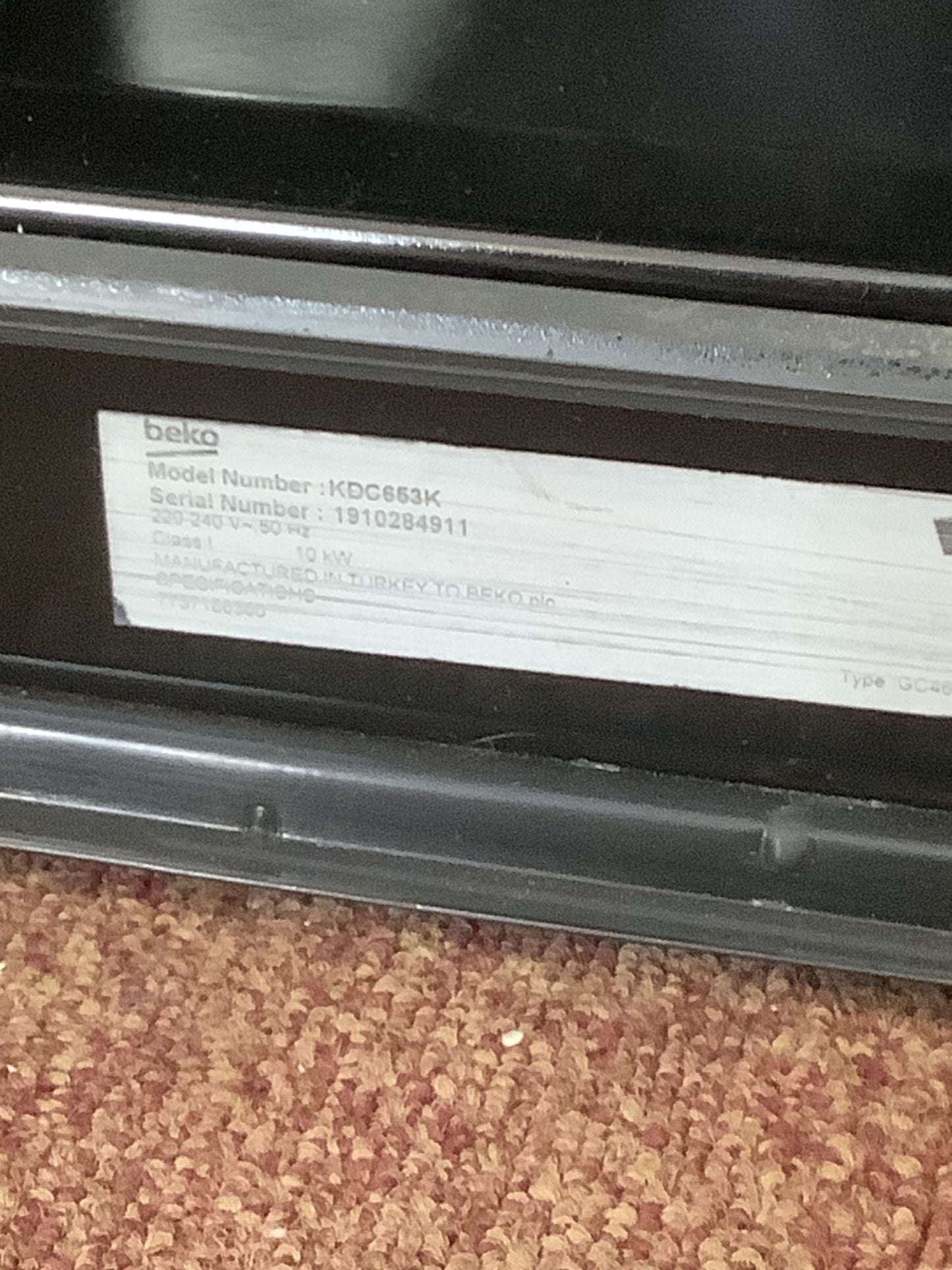 Beko Double Oven & Grill Electric Cooker KDC653K L52682