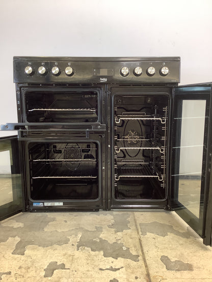 Beko 90cm Double Oven & Grill Electric Cooker KDVC90K L53272